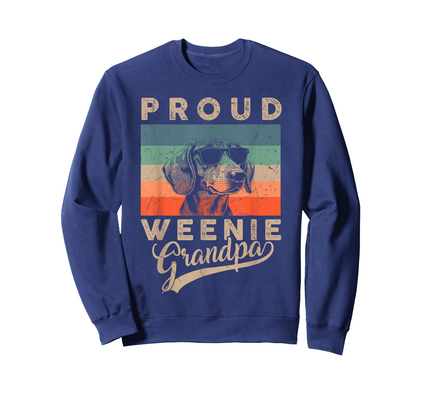 Vintage Proud Weenie Dog Grandpa Dachshund Dog Father's Day T-Shirt for Men Women Kids