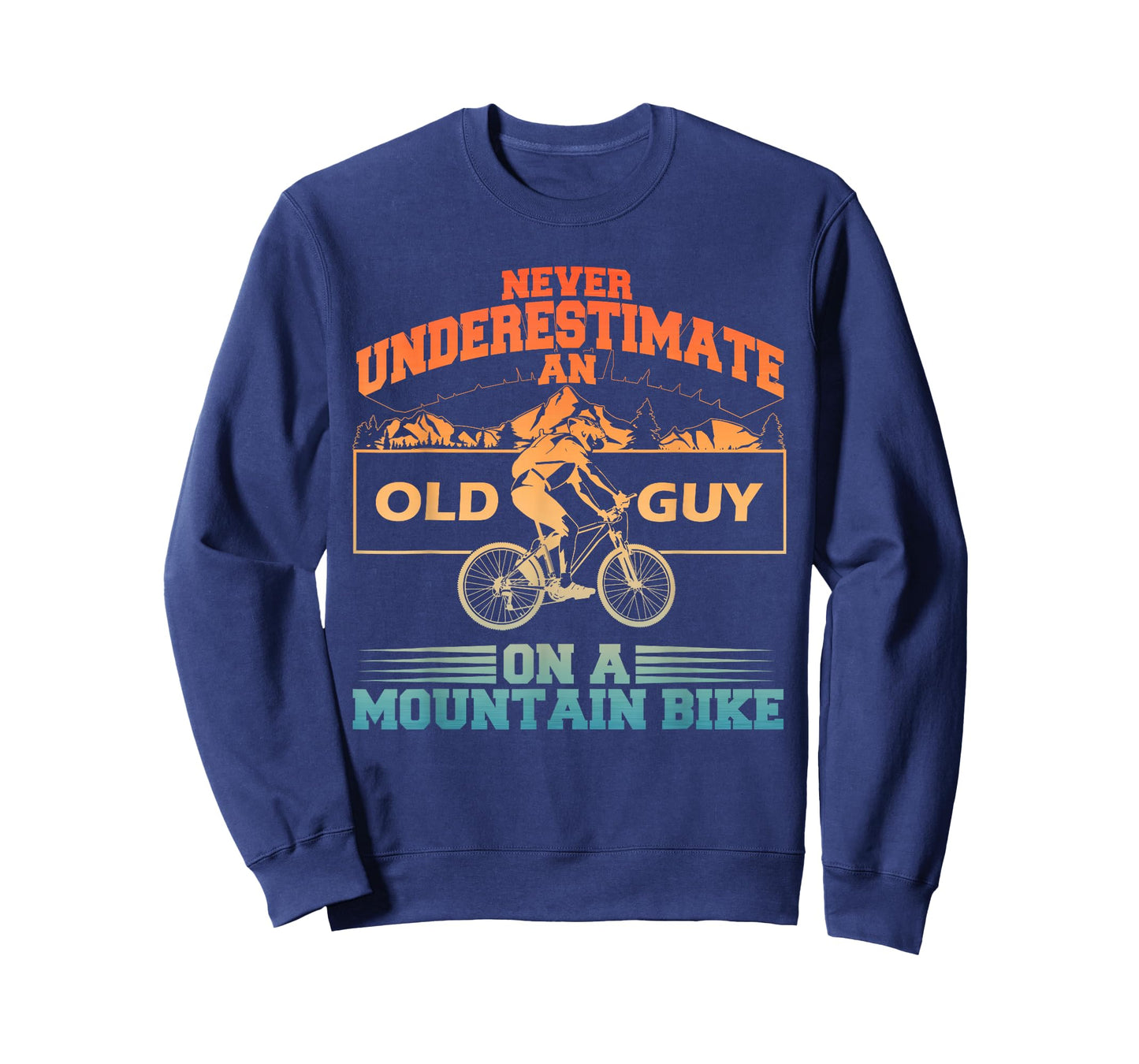Cool Mountain Bike Art for Men Grandpa Mountain Biking T-Shirt