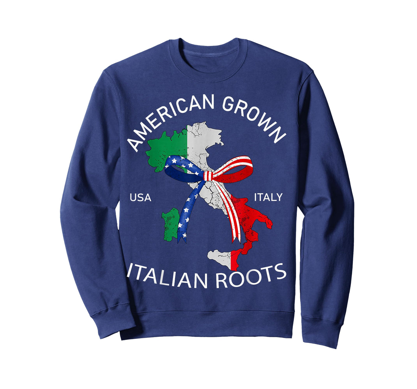 Italian Roots American Grown Coquette Bow Map Flag Women T-Shirt
