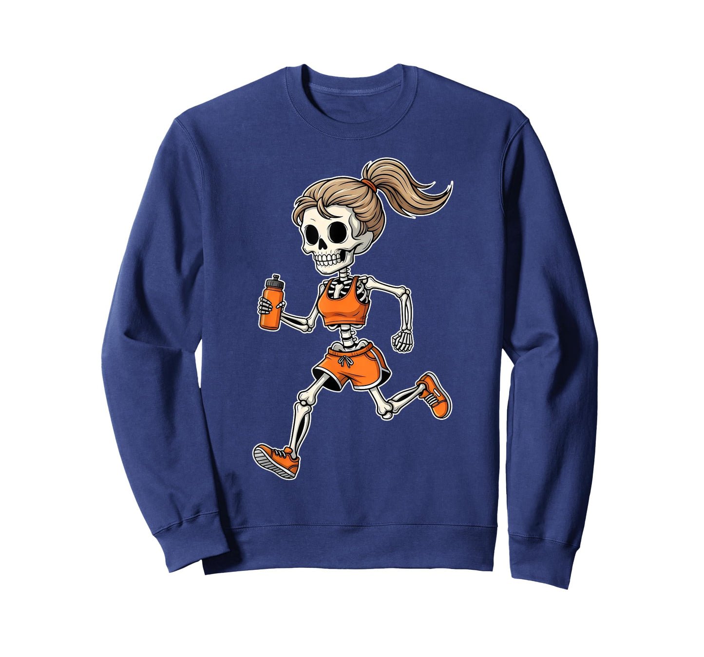 Running Skeleton Halloween Costume Spooky Runner Women Men T-Shirt