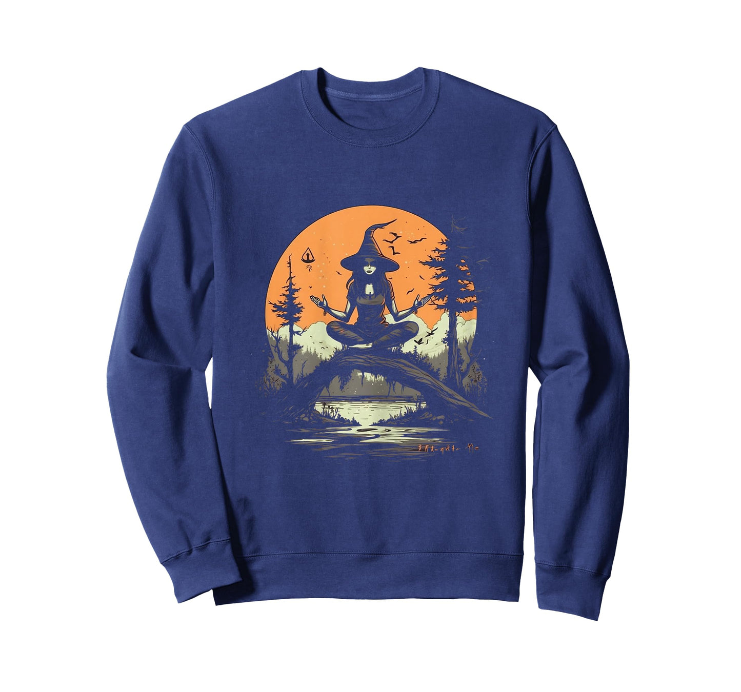 Witch Meditating Halloween Costume Yoga Zen Meditation Women T-Shirt