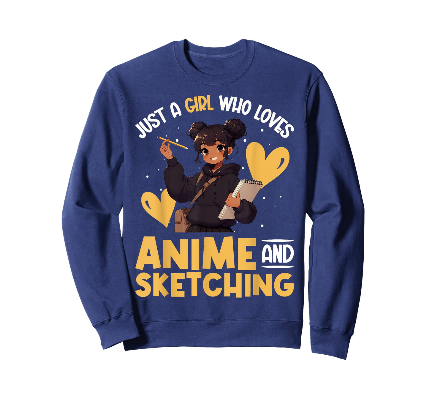 Just A Girl Who Loves Anime And Sketching Afro Anime Merch T-Shirt