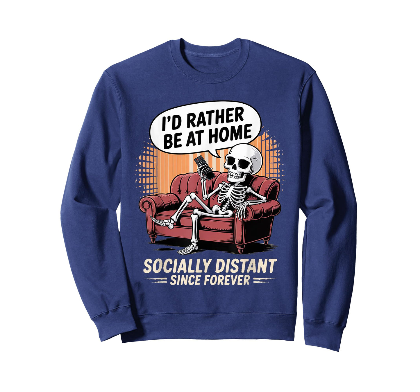Rather Be Home Funny Sarcastic Skeleton Halloween T-Shirt