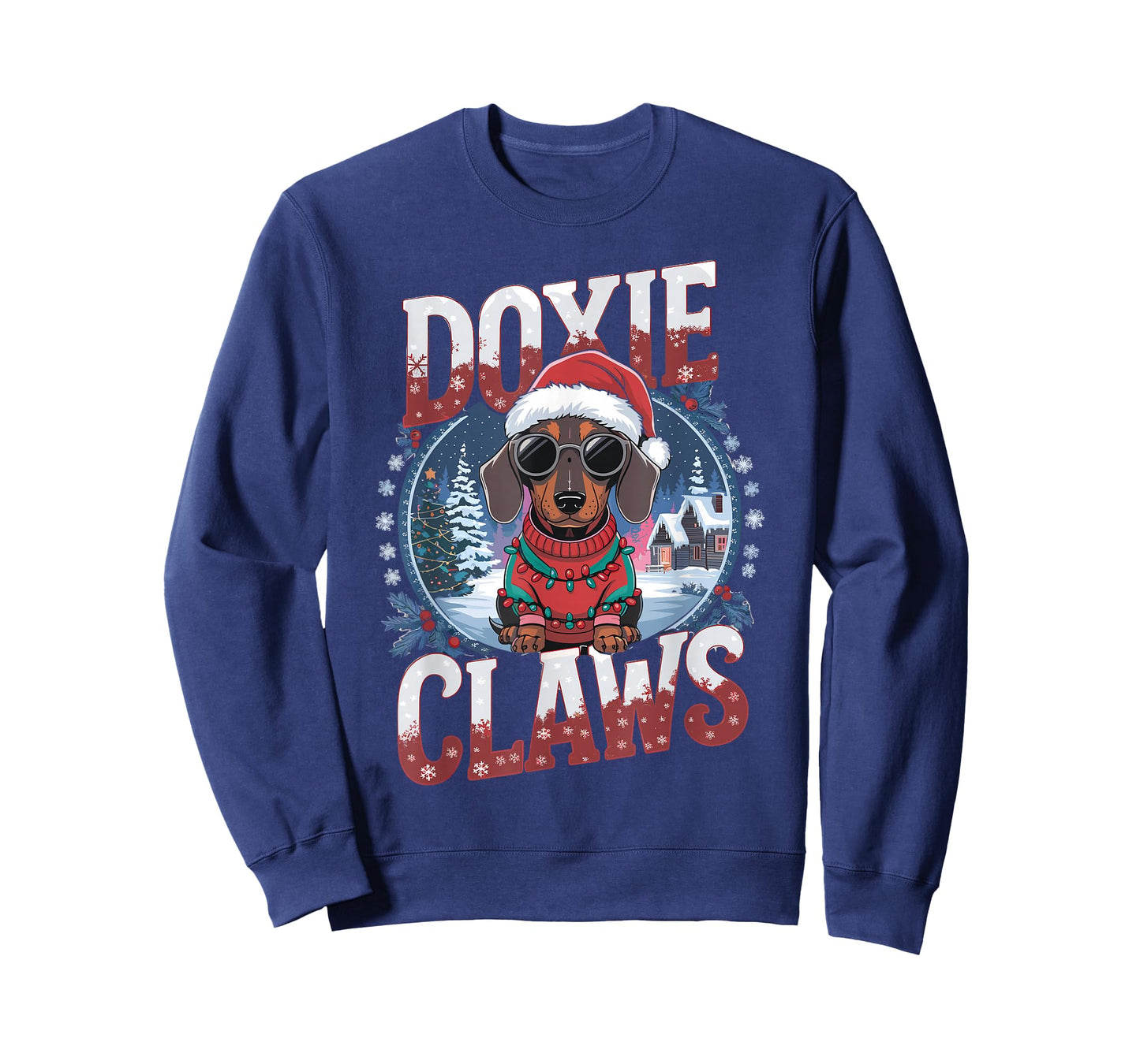 Dachshund Dog Owner Xmas Costume Doxie Claws Christmas T-Shirt