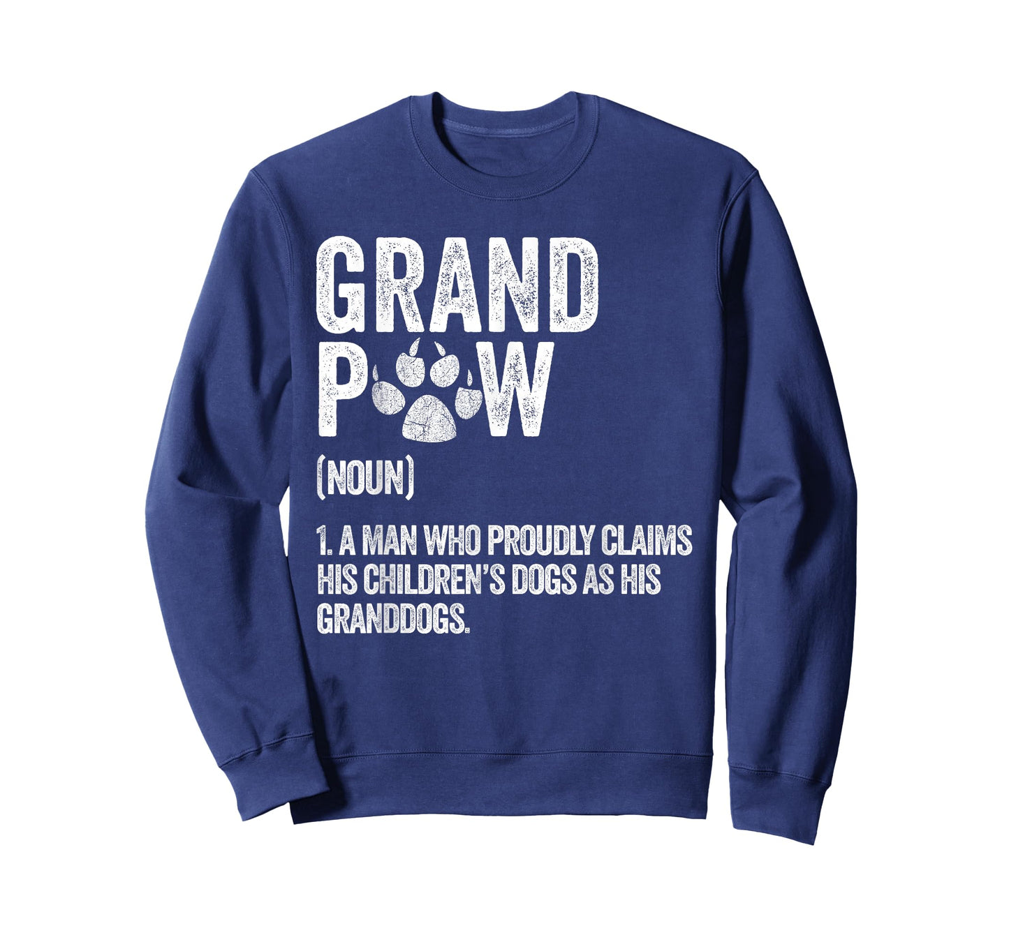Vintage Fun Grandpaw Definition Clothing Co. Funny Grandpaw Dictionary Definition Men's Dog Themed Retro Grand Paw T-Shirt - Black, Small