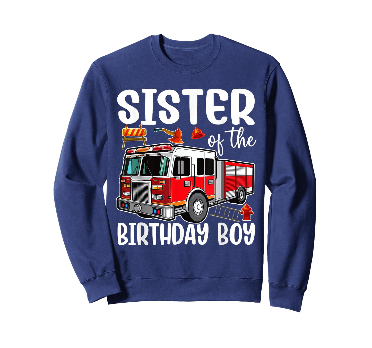 Sister of the Birthday Boy Fire Truck Firefighter Bday Party T-Shirt