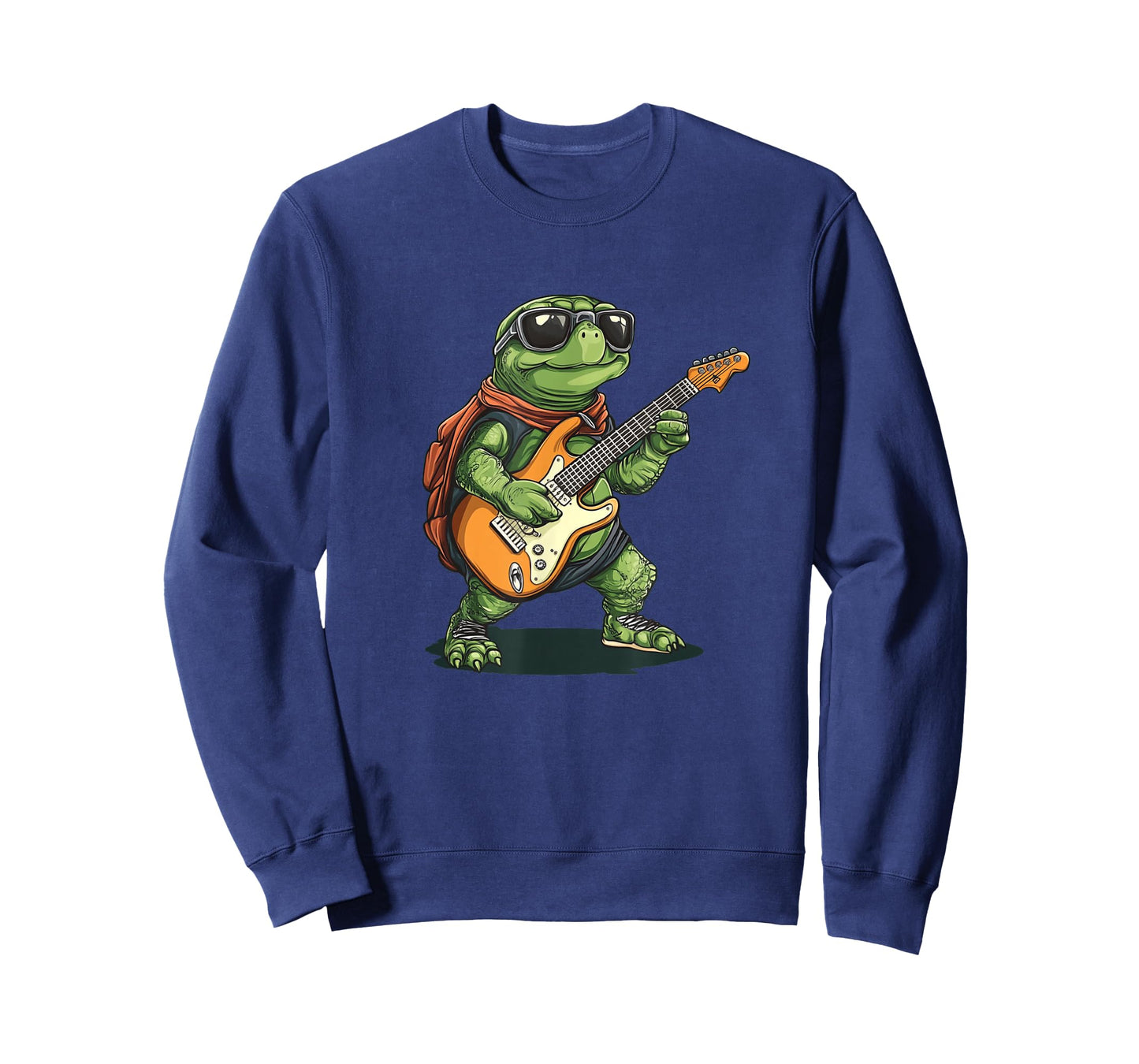 Cool Sunglasses Turtle with Rocking Guitar Outfit T-Shirt
