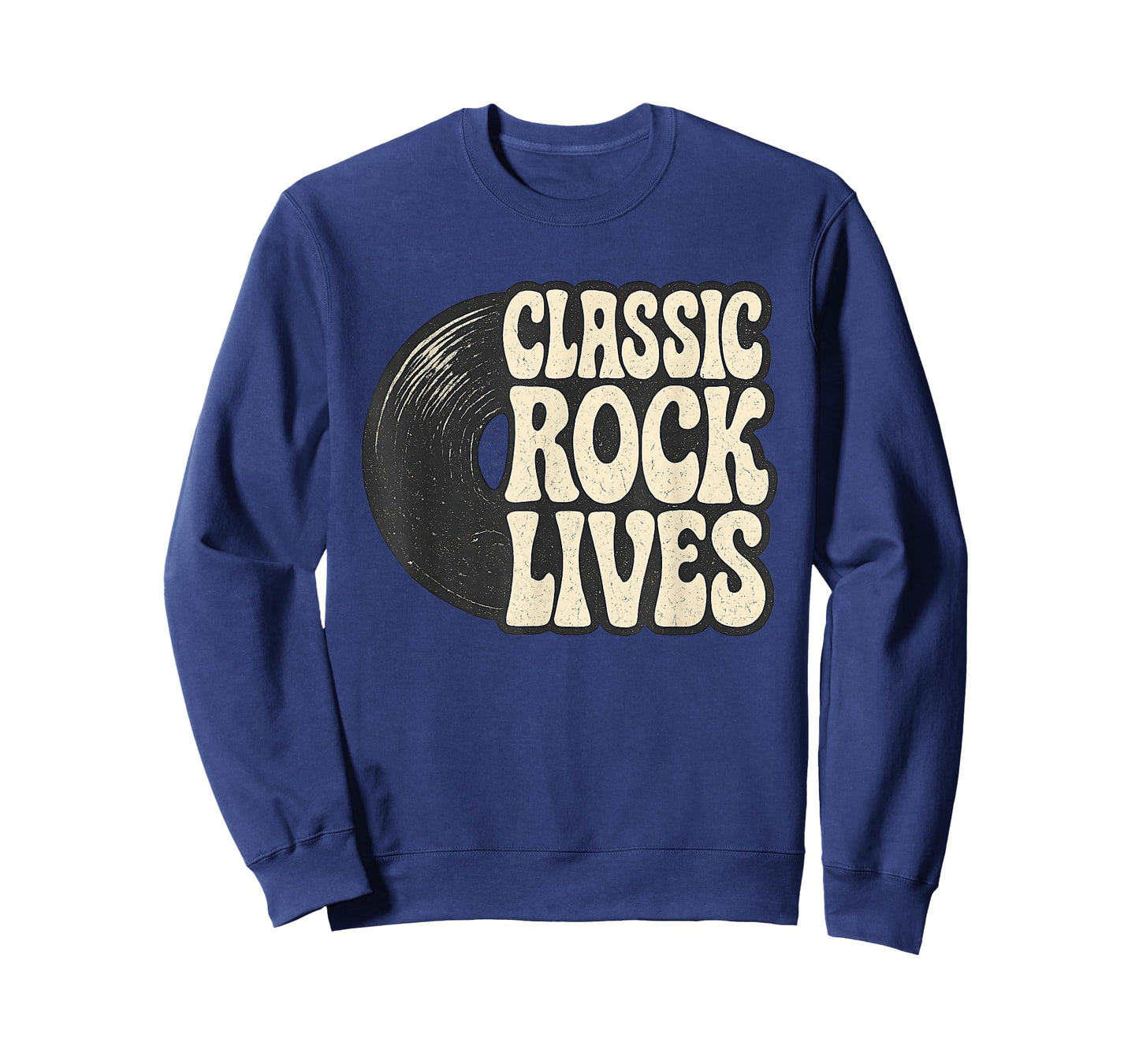 Funny Retro 70s 80s Music Vinyl Record Classic Rock Lives T-Shirt