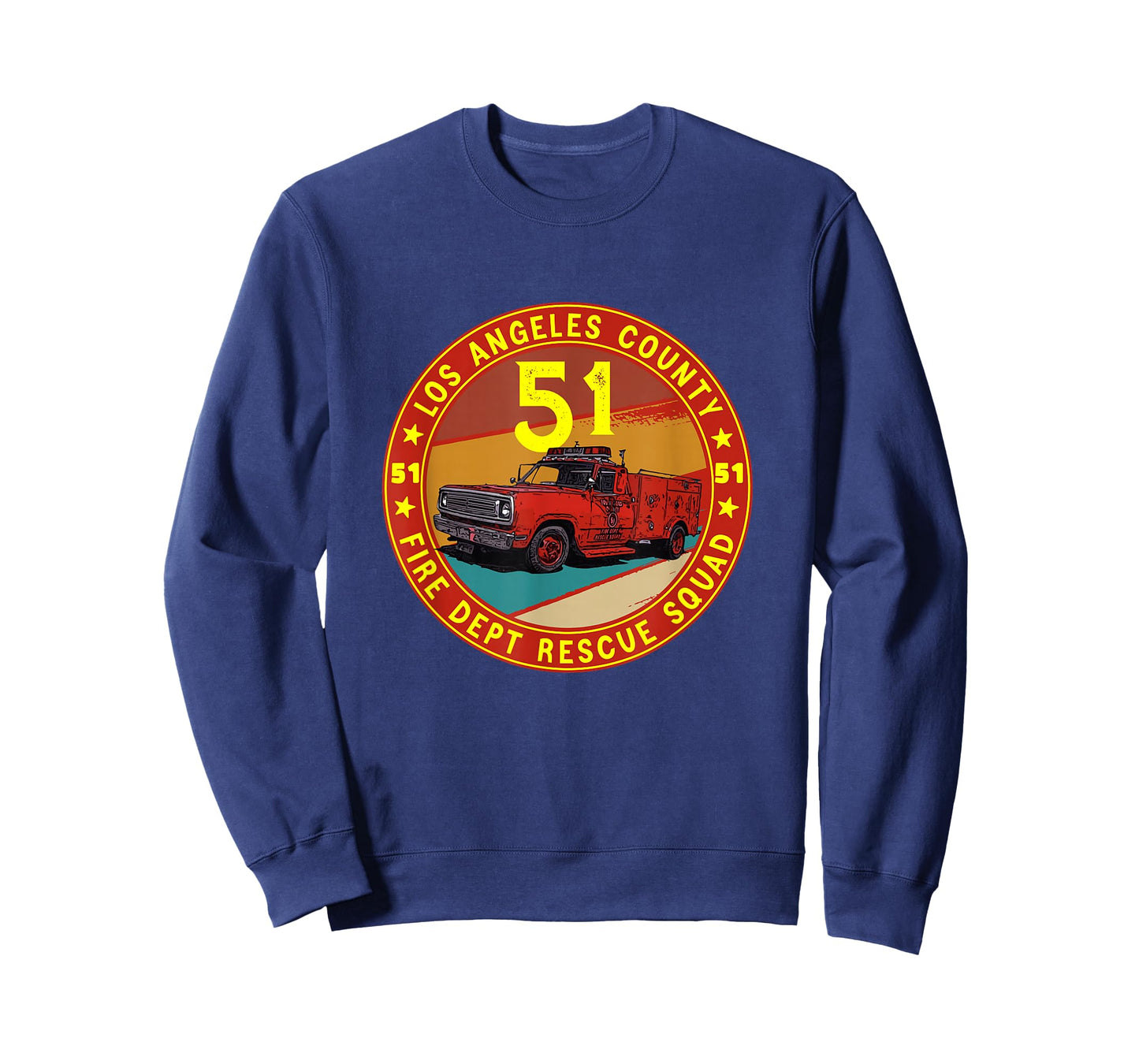 Vintage Truck Side 51 Emergency Squad classic emergency 51 T-Shirt