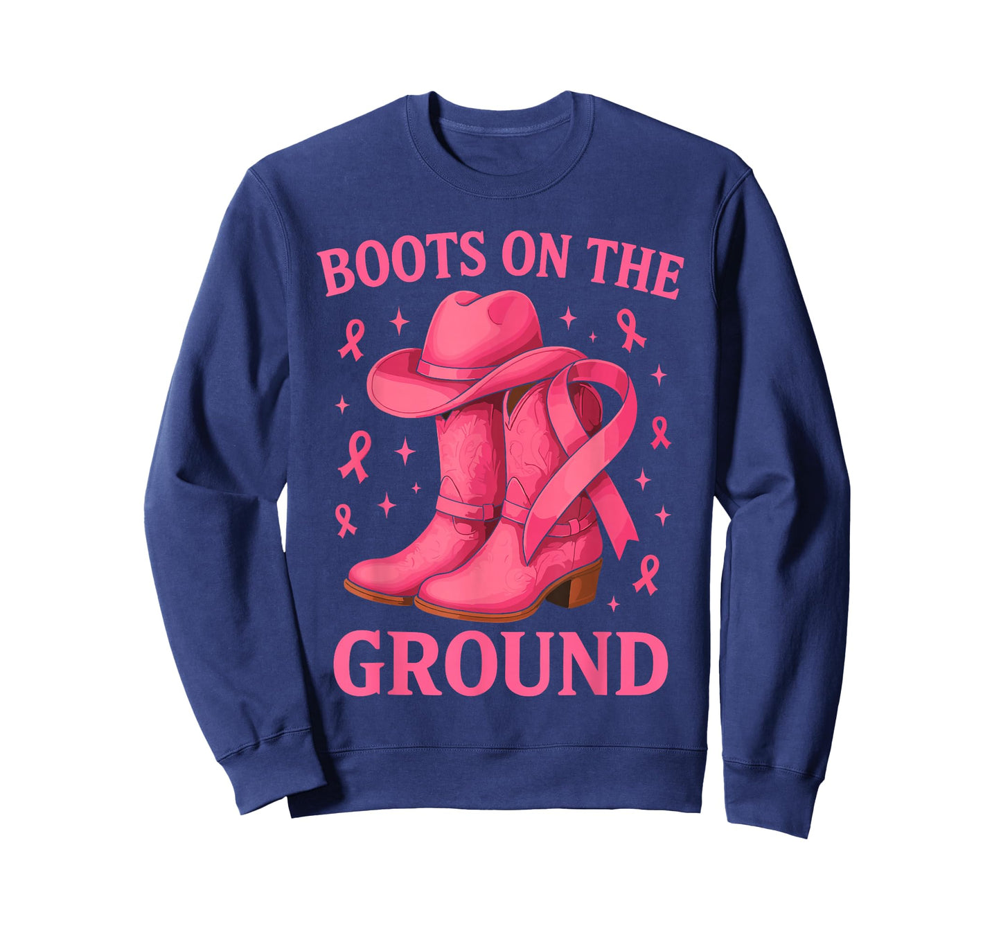 Breast Cancer Shirts for Women, Cowgirl Boots On The Ground T-Shirt