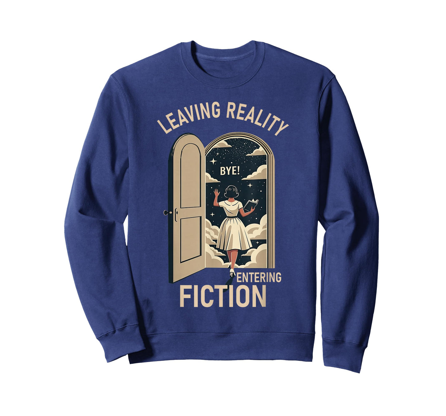 Leaving Reality Entering Fiction Bookish Reading Book Lover T-Shirt