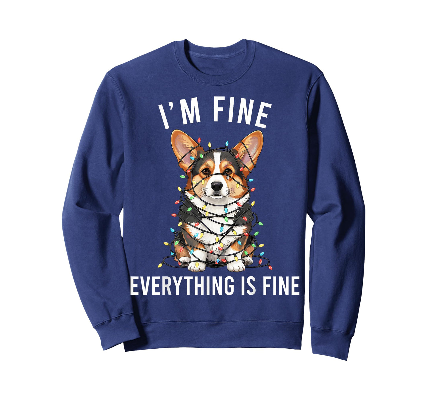 Corgi Christmas I'm Fine Everything is Fine T-Shirt