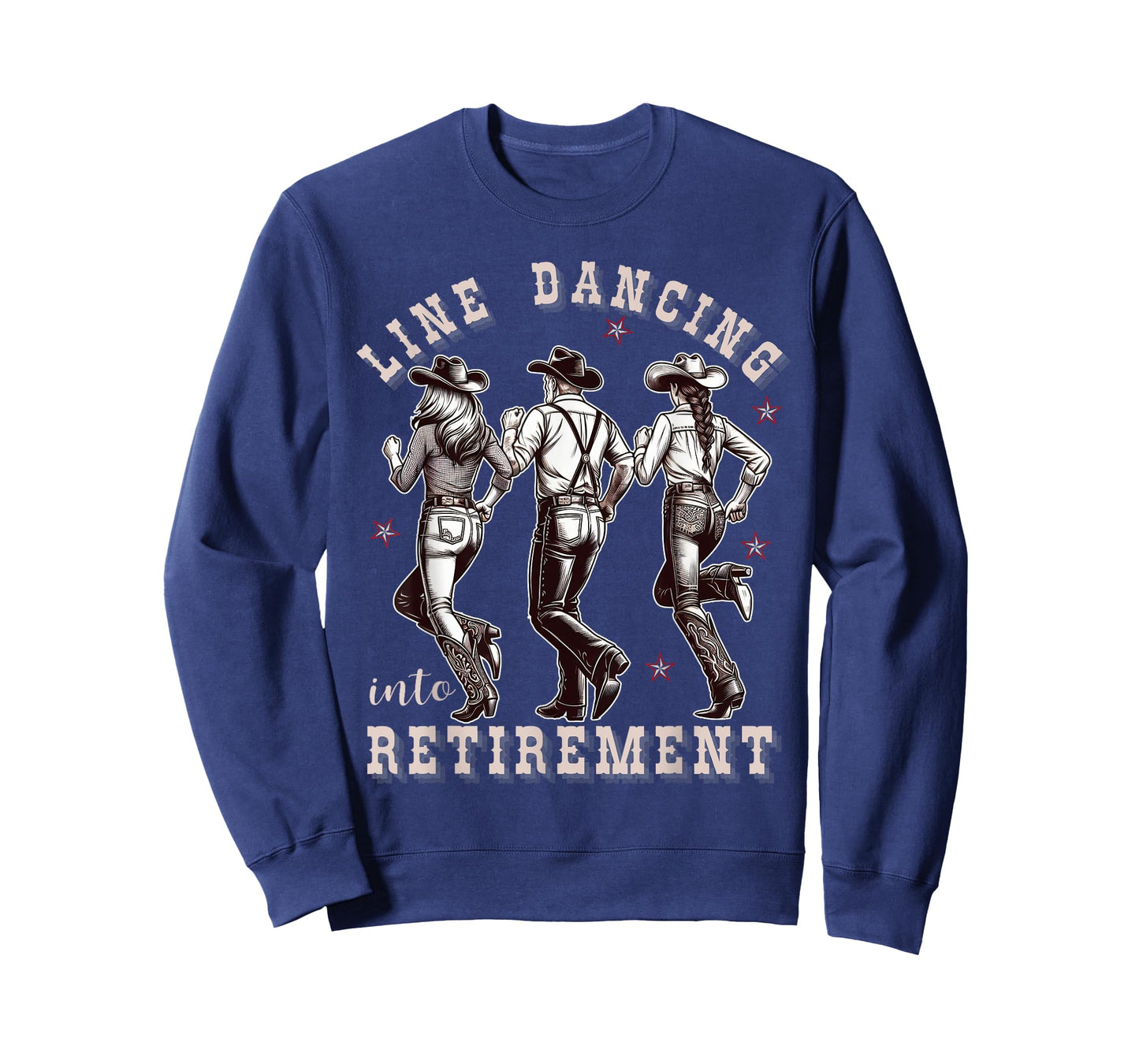 Line Dancing into Retirement Western Cowboy Cowgirl Dance T-Shirt