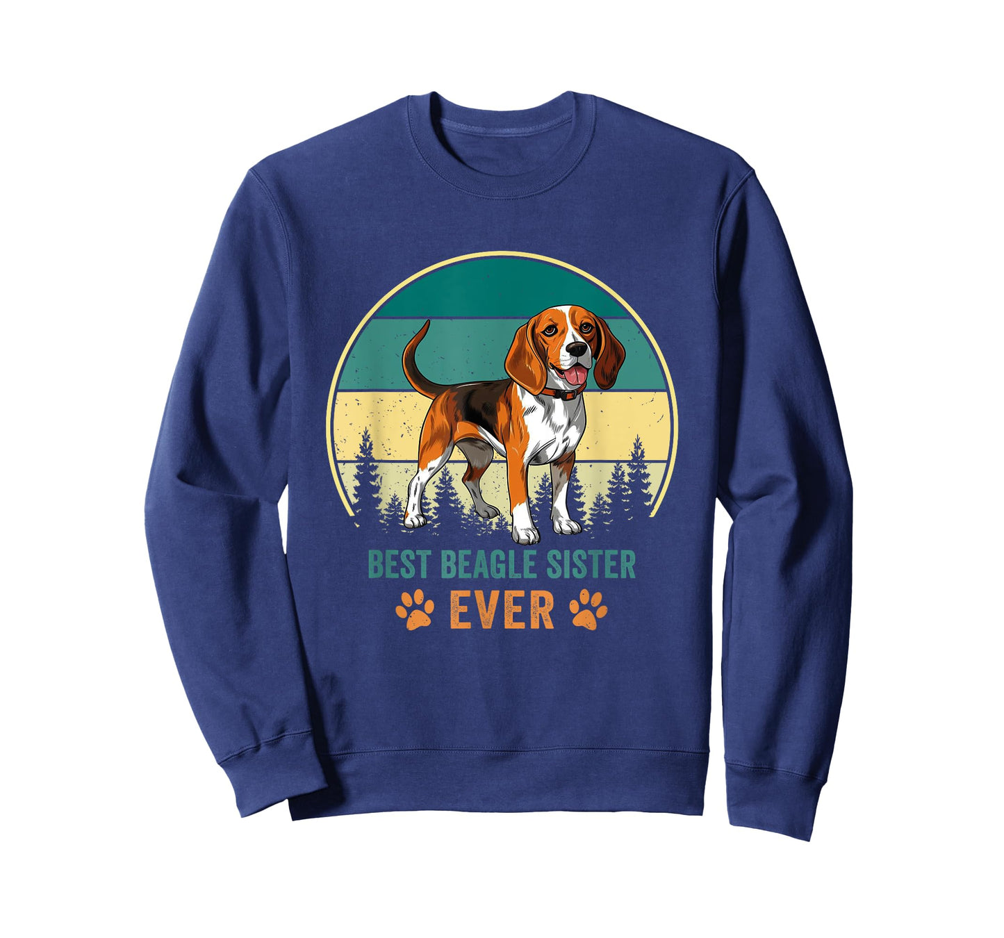 Funny Best Beagle Sister Ever Gift Vintage Puppy Lover Retro T-Shirt
