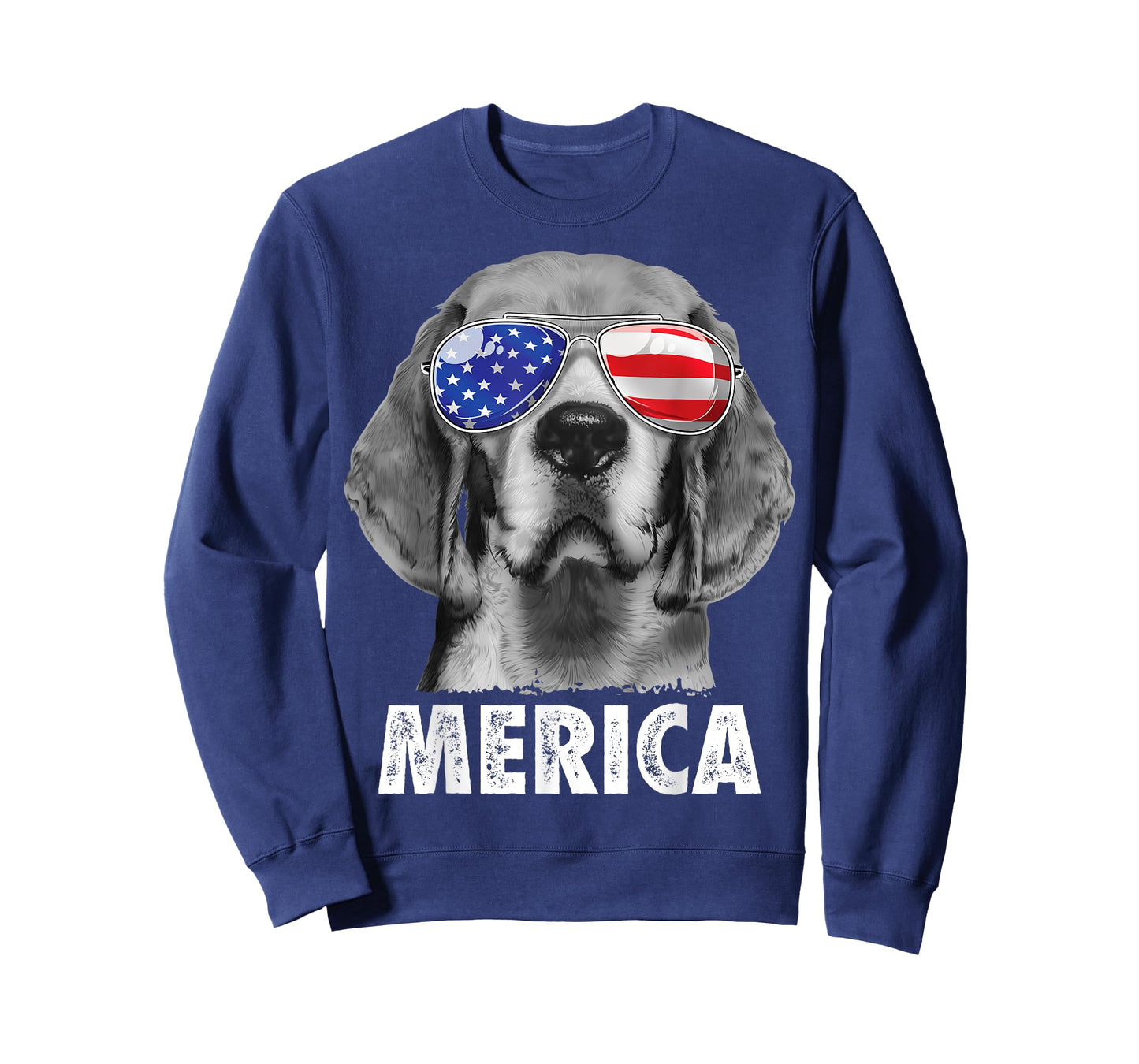 Beagle 4th of July Merica Sunglasses Men USA American Flag T-Shirt