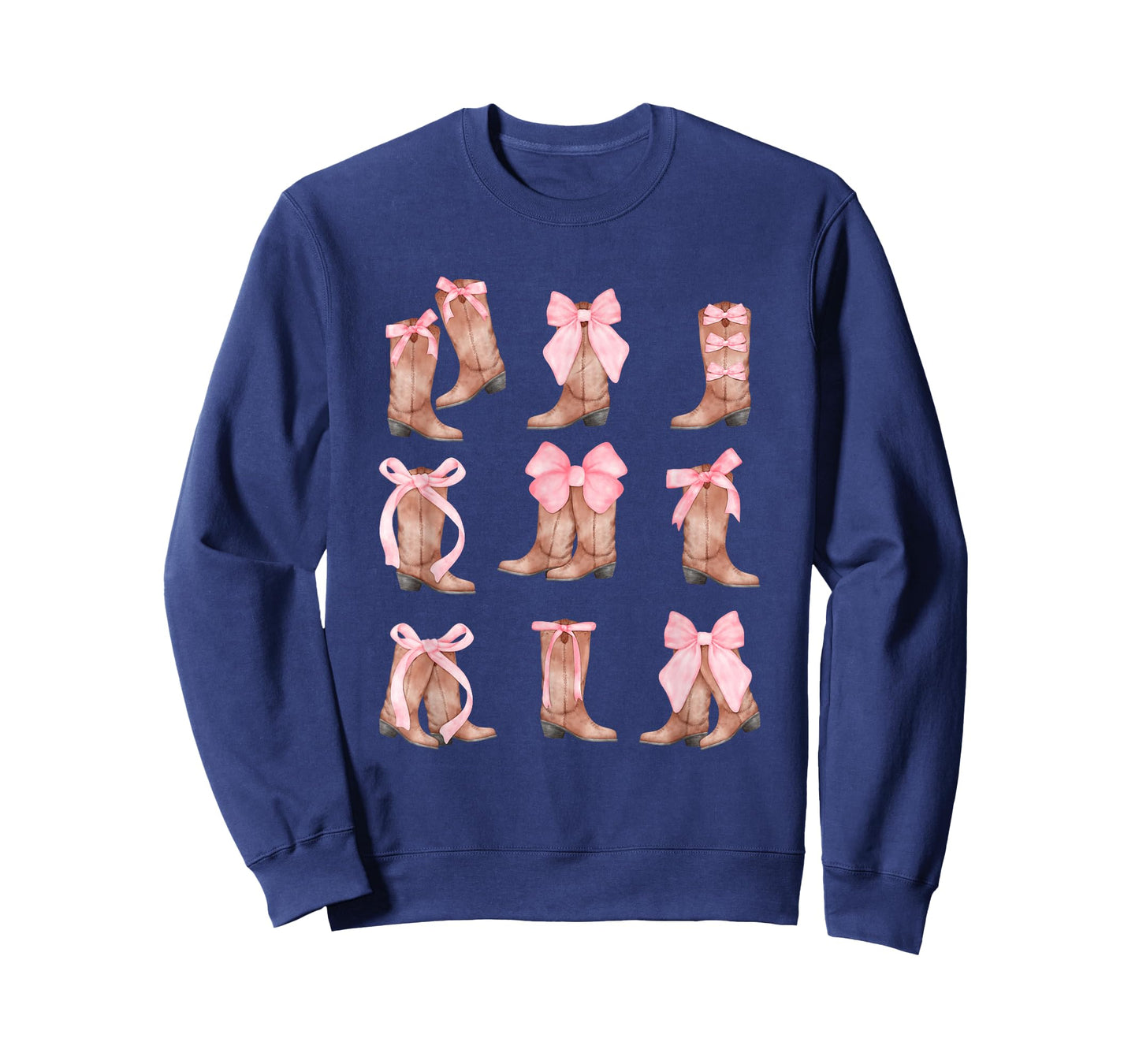Cowgirl Boots Coquette Aesthetic and Pink Bows Y2K Birthday T-Shirt