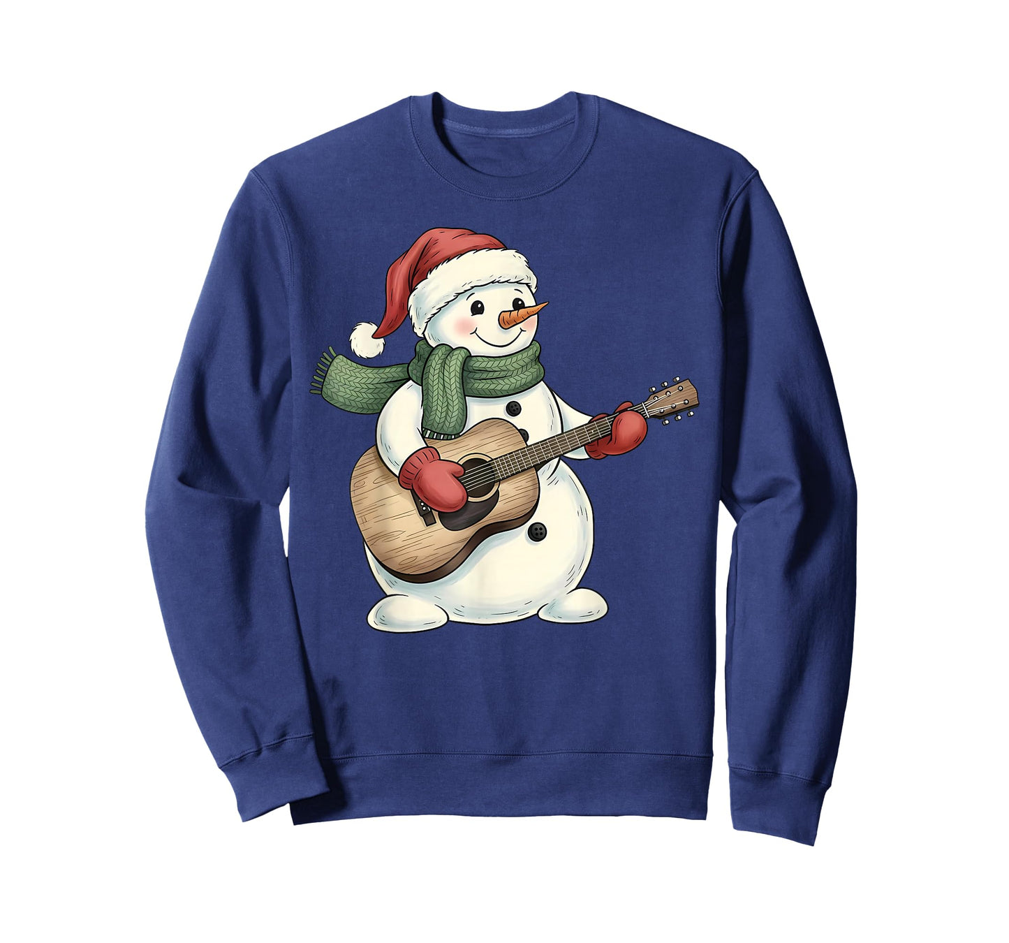 Guitar Playing Snowman Music Christmas Musician Guitarist T-Shirt