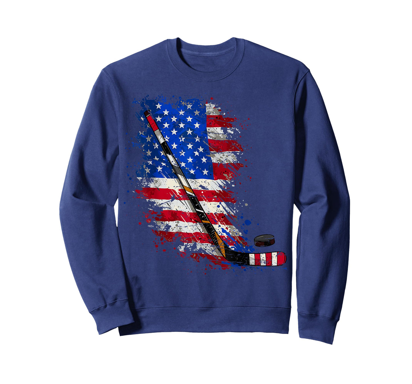 Hockey American Flag 4th of July T-Shirt