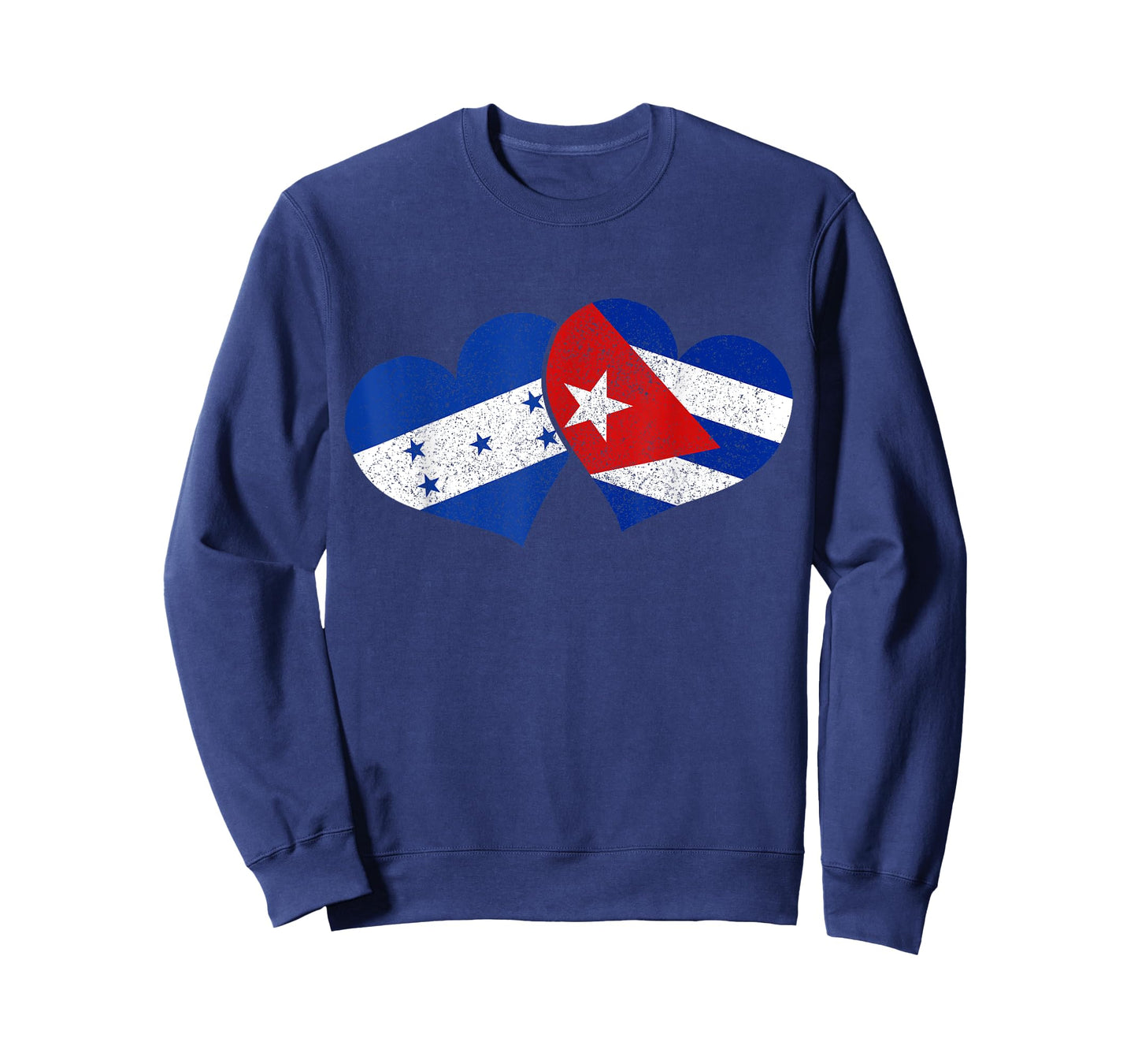 Honduras Cuba Hearts Cuban Honduran Flag Pride Heritage T-Shirt