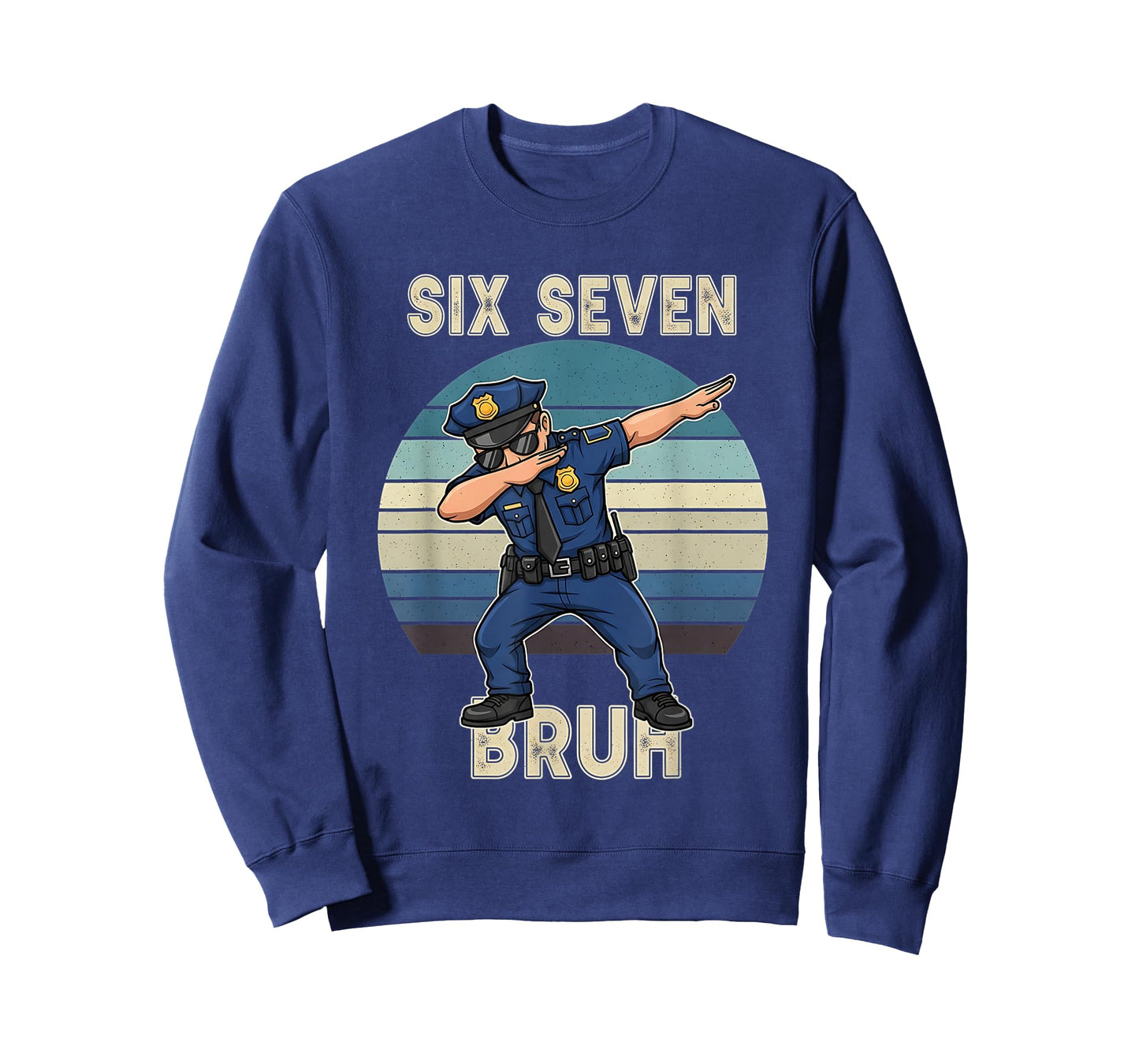 Vintage 67 Meme 6 7 Six Seven Policeman Police Officer Men T-Shirt