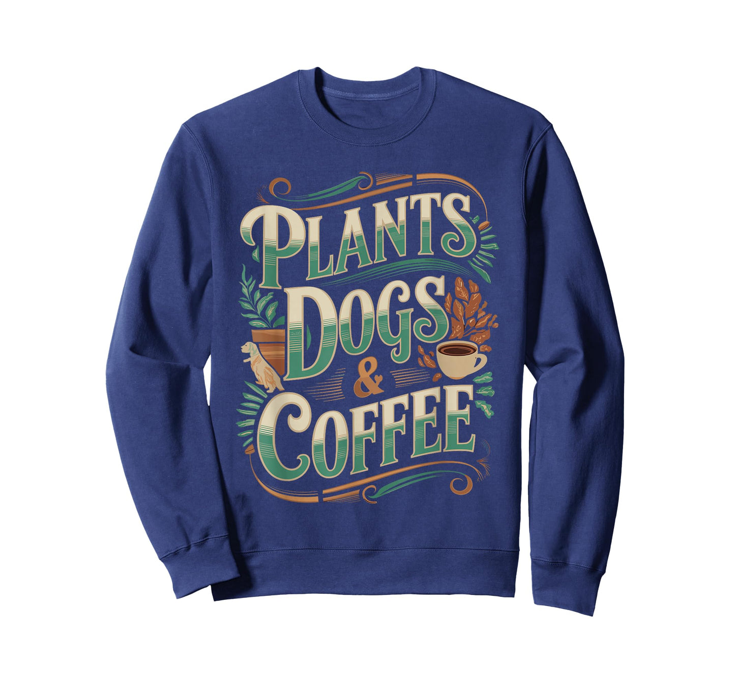 Plants Dogs and Coffee Vibes T-Shirt