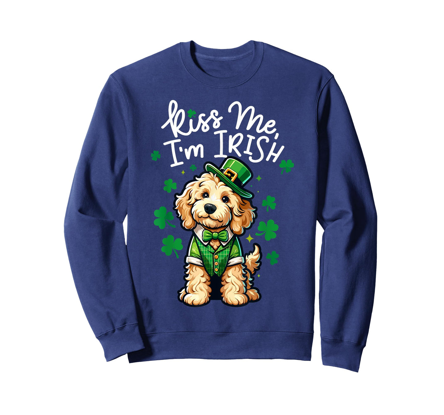 Kiss Me Im Irish Doodle Kids Men Women Funny St Patricks Day T-Shirt