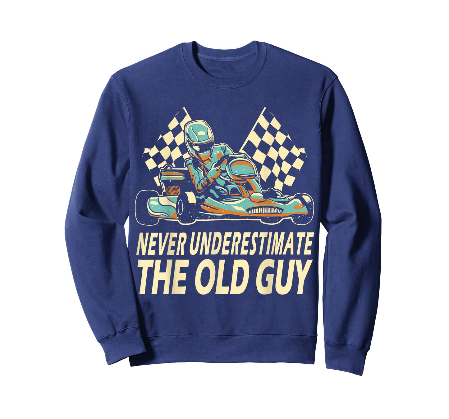 Never Underestimate The Old Guy Funny Go Kart Kart Racing T-Shirt