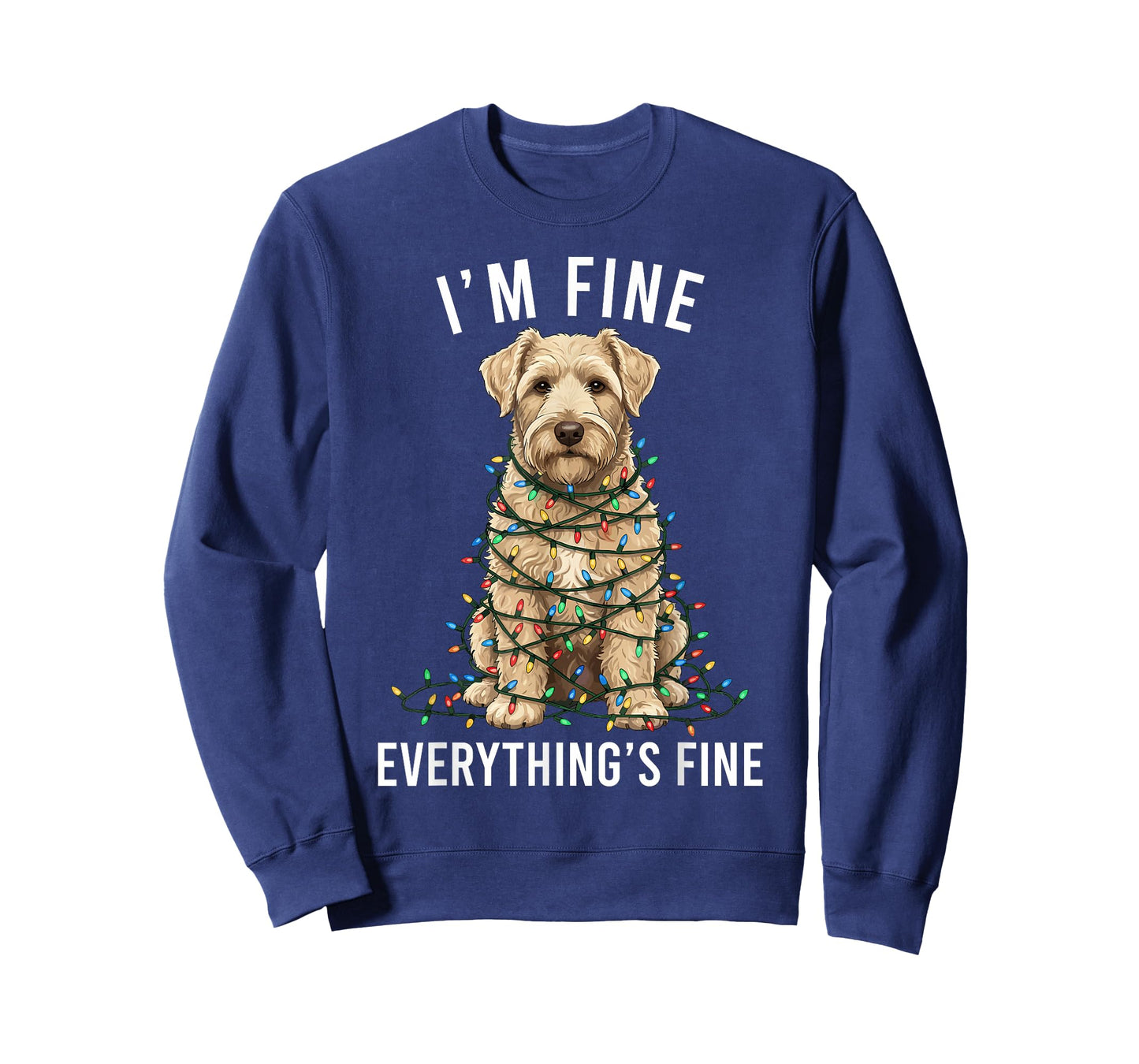 Wheaten Terrier Christmas I'm Fine Everything is Fine T-Shirt