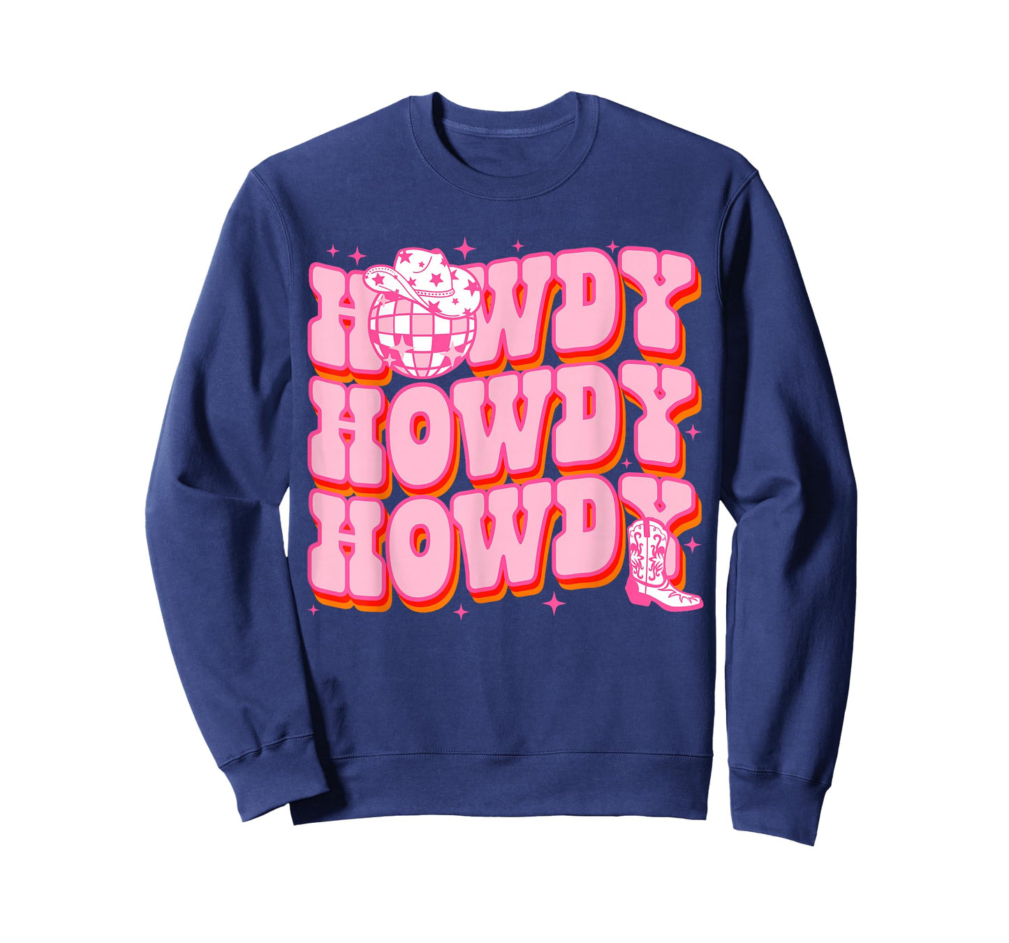 Howdy Southern Western Girl Country Rodeo Pink Disco Cowgirl T-Shirt