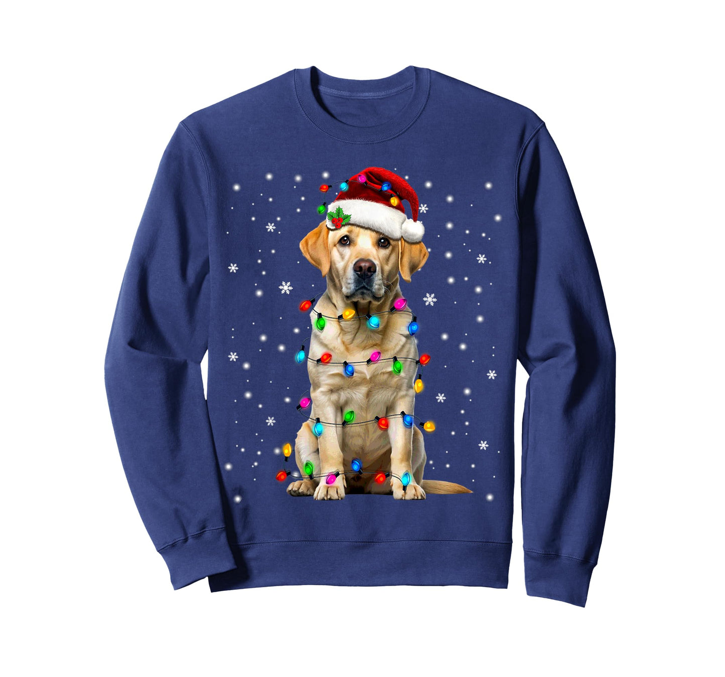 Yellow Labrador Retriever Christmas Tree Light Pajama Dog T-Shirt