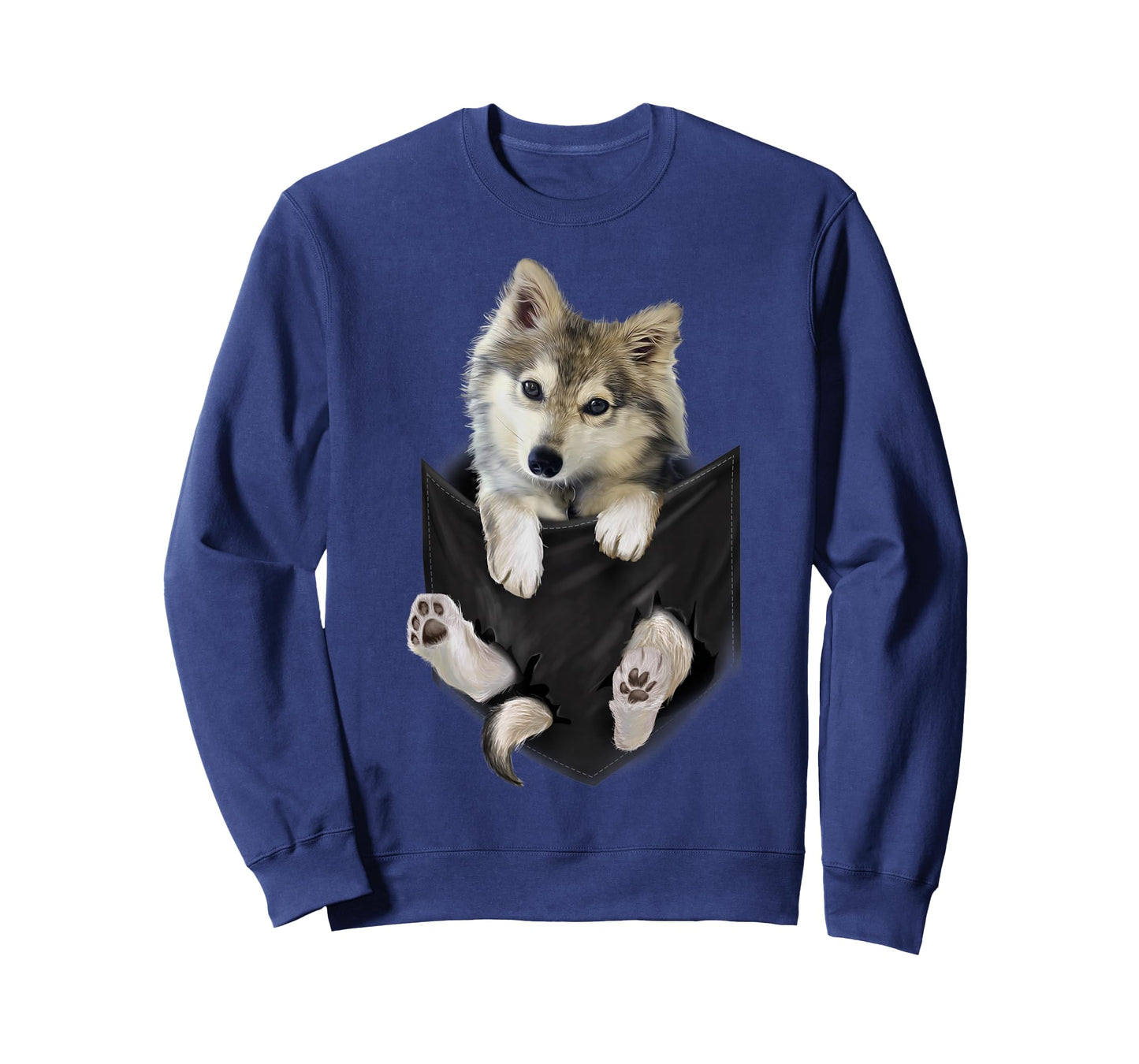 Wolf White Pup in Pocket T-Shirt Wolves Tee Shirt Gifts T-Shirt