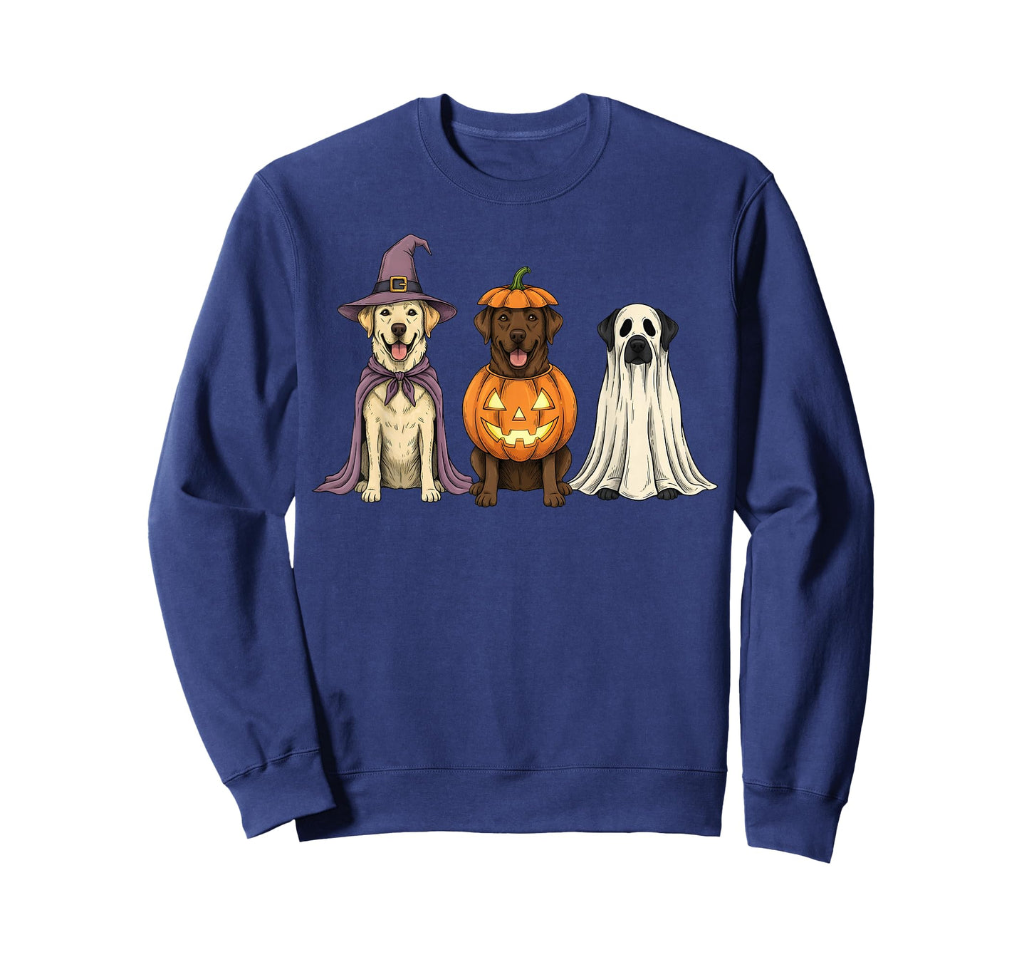 Spooky Ghost Labrador Retriever Pumpkin Halloween Dog Lover T-Shirt
