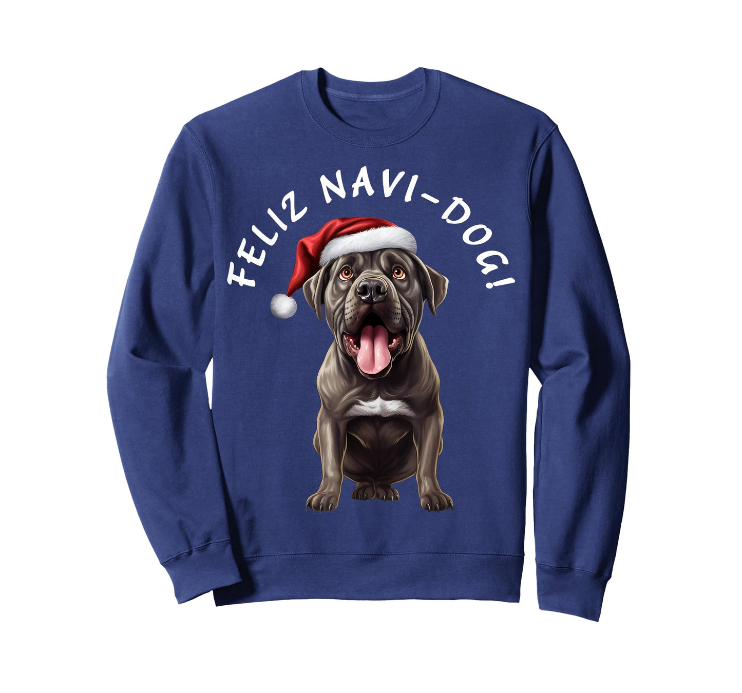 Funny Cane Corso Dog Mom Says Feliz Navi-Dog! Feliz Navidad! T-Shirt