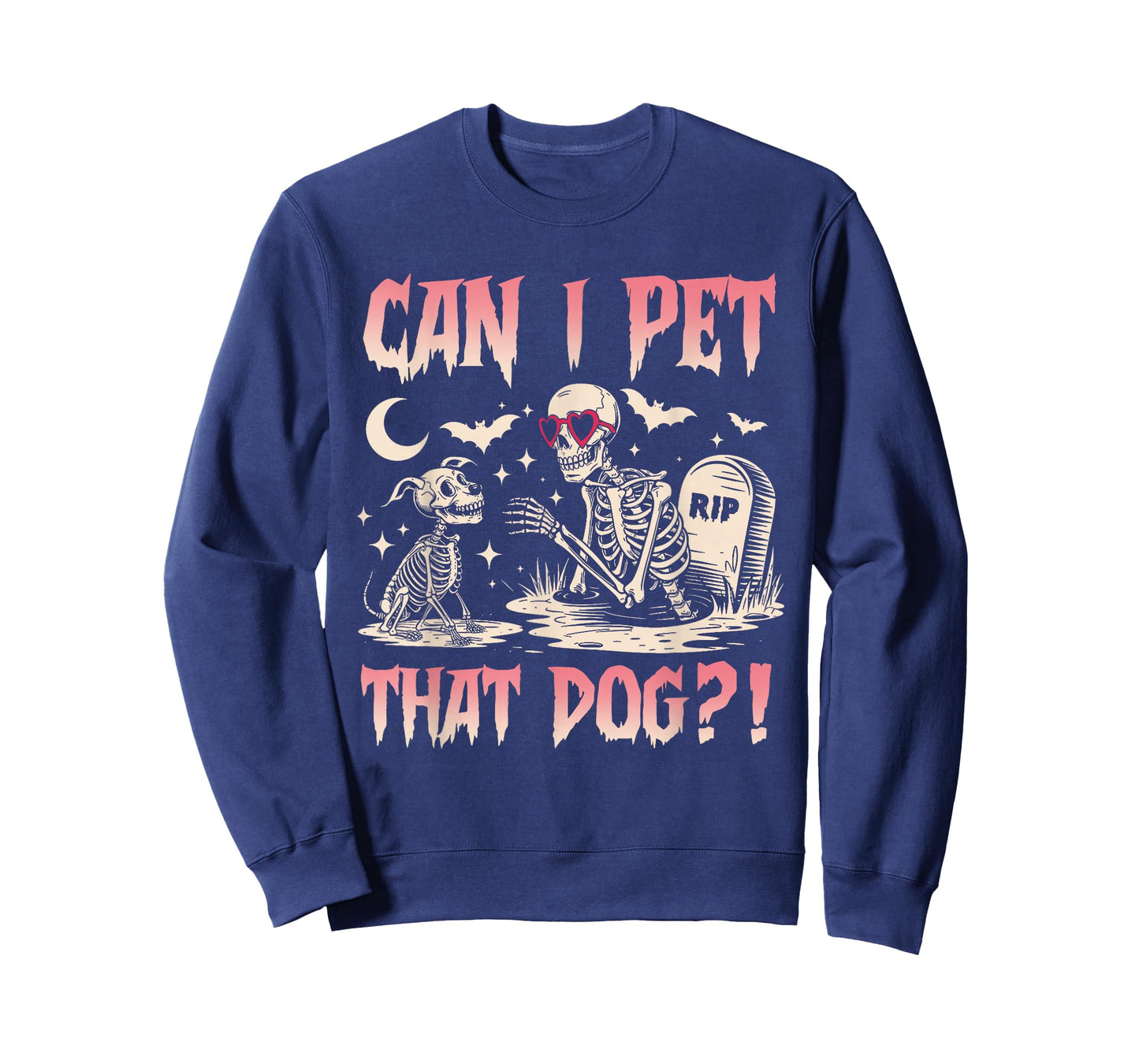 Can I Pet That Dog Funny Skeleton and Dog Halloween Costume T-Shirt