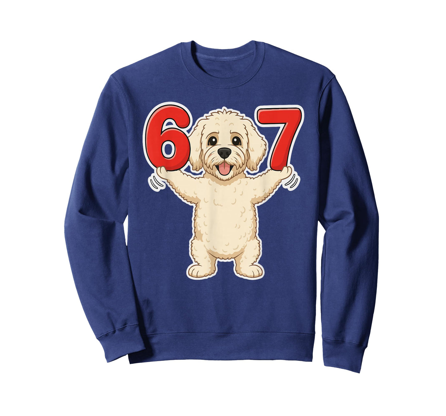 67 Funny Labradoodle Six Seven 6-7 Meme Gen Z Humor Dog T-Shirt