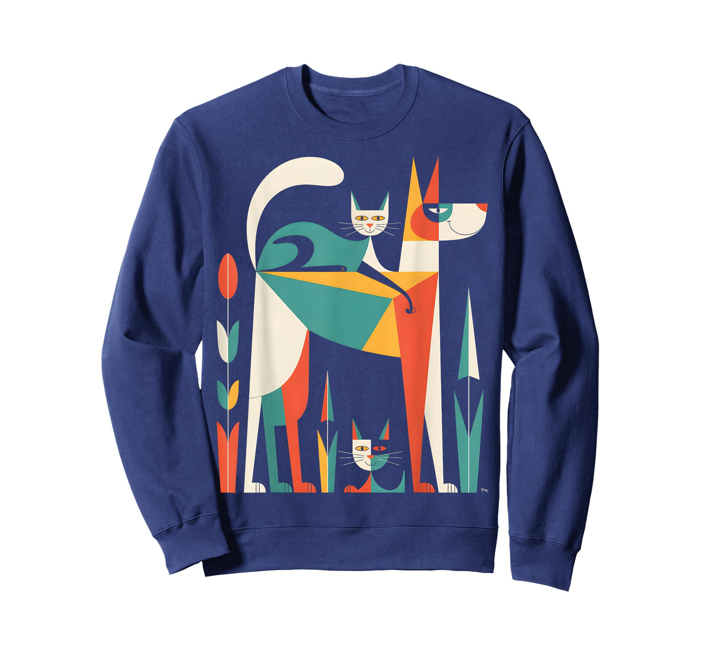 Retro Mid-Century Modern Dogs Cats 50s 60s Style T-Shirt