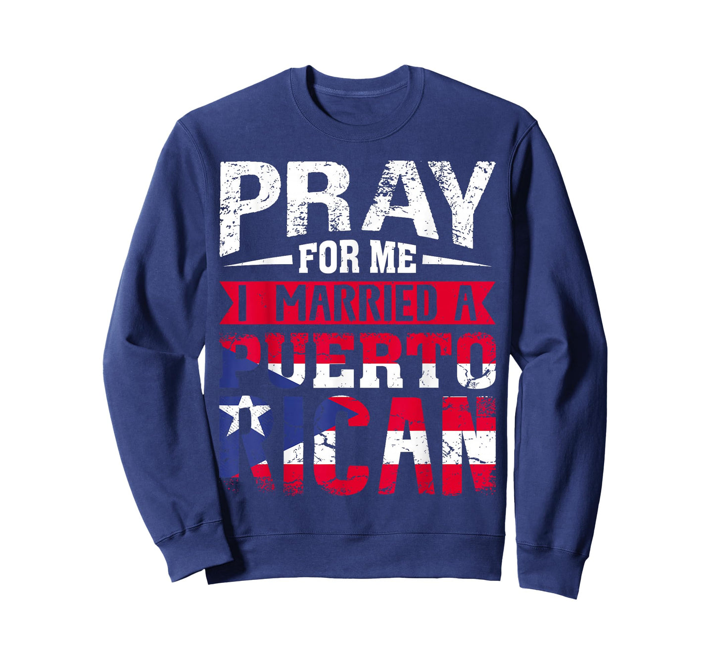 Pray for Me I Married a Puerto Rican Wife Husband Matching T-Shirt
