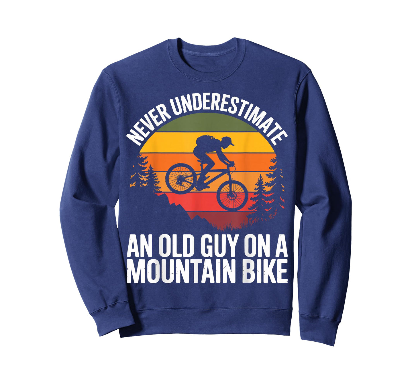 Cycling Bike Never Underestimate Old Guy On A Mountain Bike T-Shirt