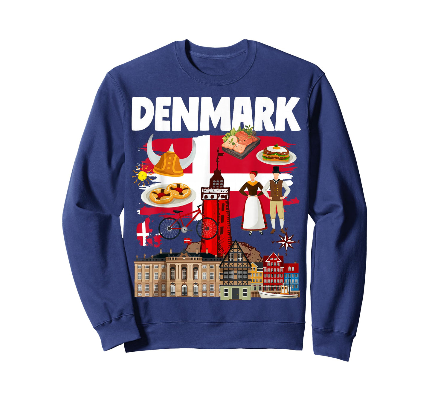 Denmark Flag Outfit Idea For Kids Danish Flag & Danish Food T-Shirt