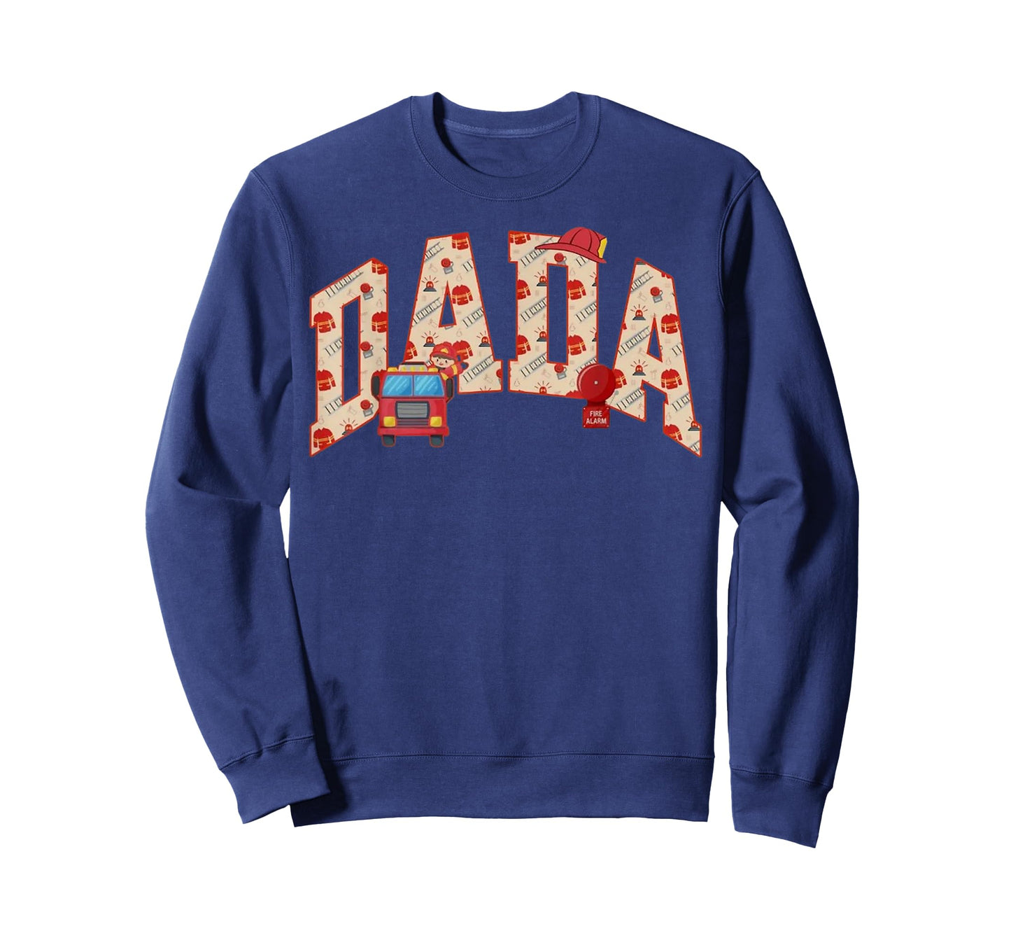 Dada Birthday Boy Fire Truck Firefighter First Birthday Dad T-Shirt