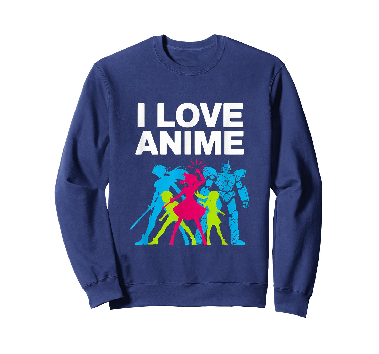 I Love Anime Silhouette Characters T-Shirt