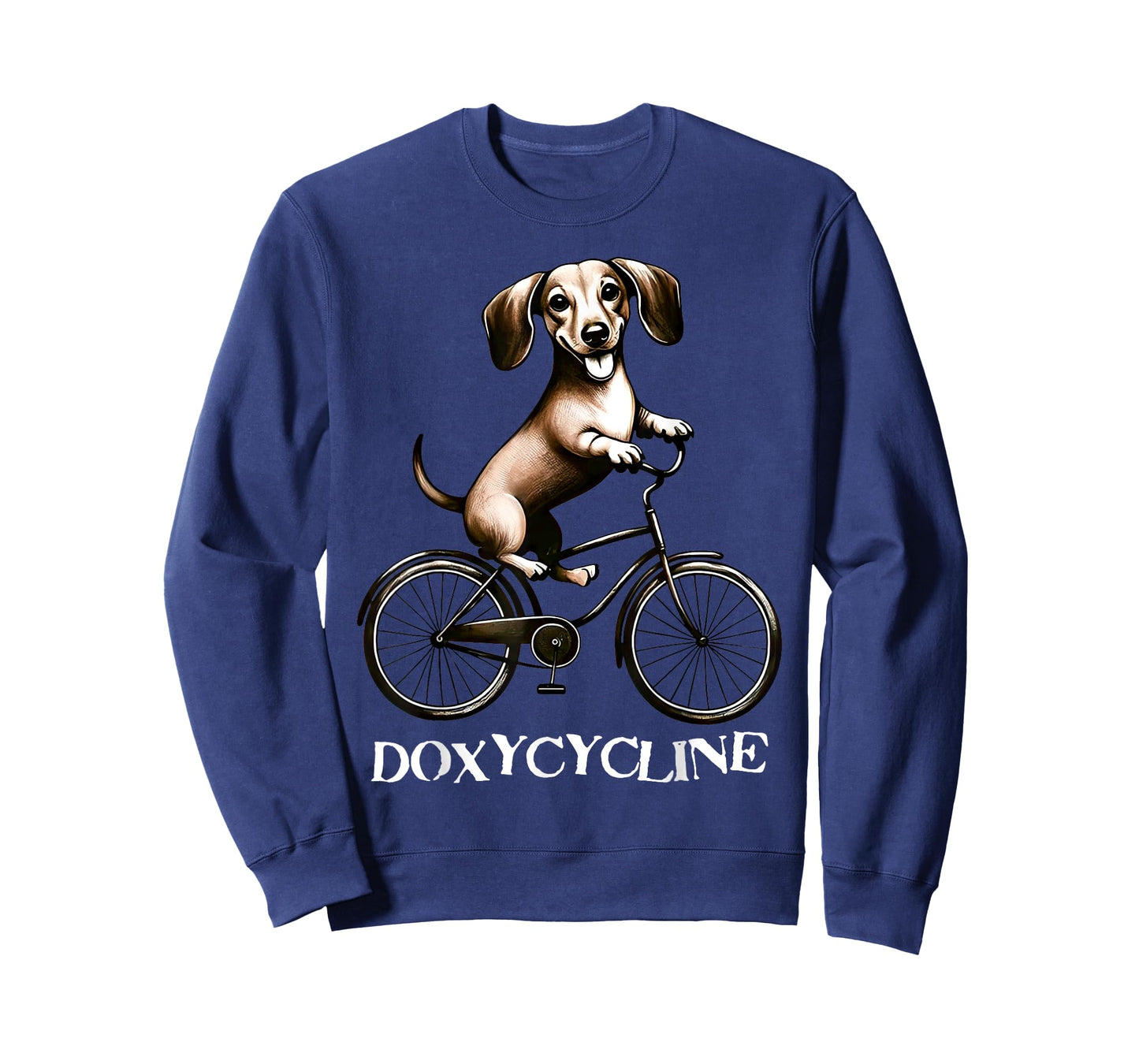 Doxycycline Pharmacy Pun Dachshund On Bicycle Veterinary T-Shirt