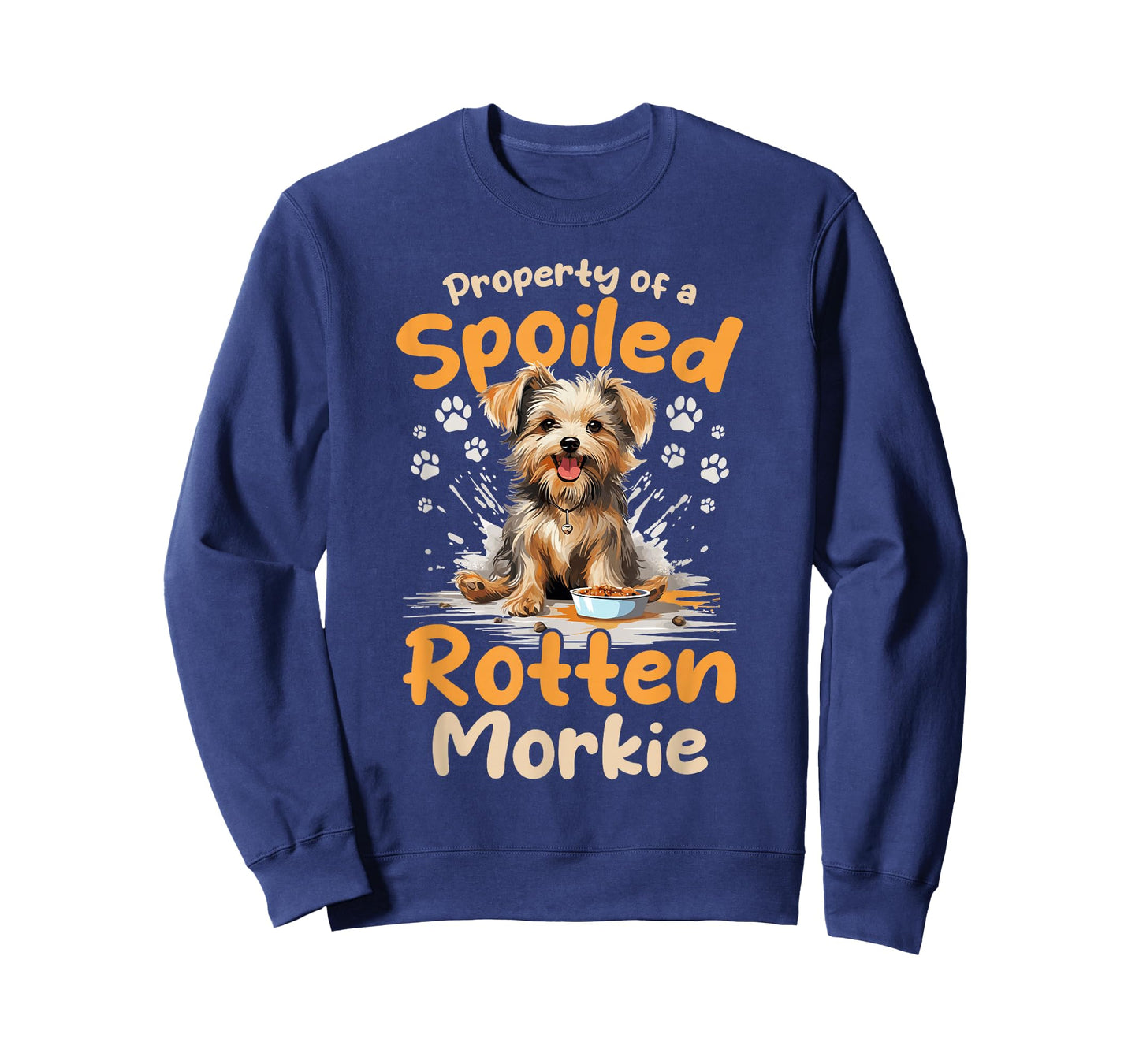 Morkie Dog Breed Pet Property of a spoiled rotten Morkie T-Shirt for Men Women Girls Kids