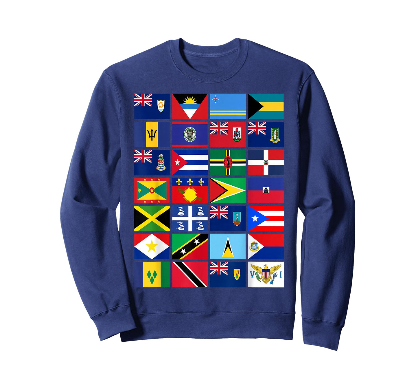 Caribbean Flags Unity Pride Souvenir Geography Gift T-Shirt