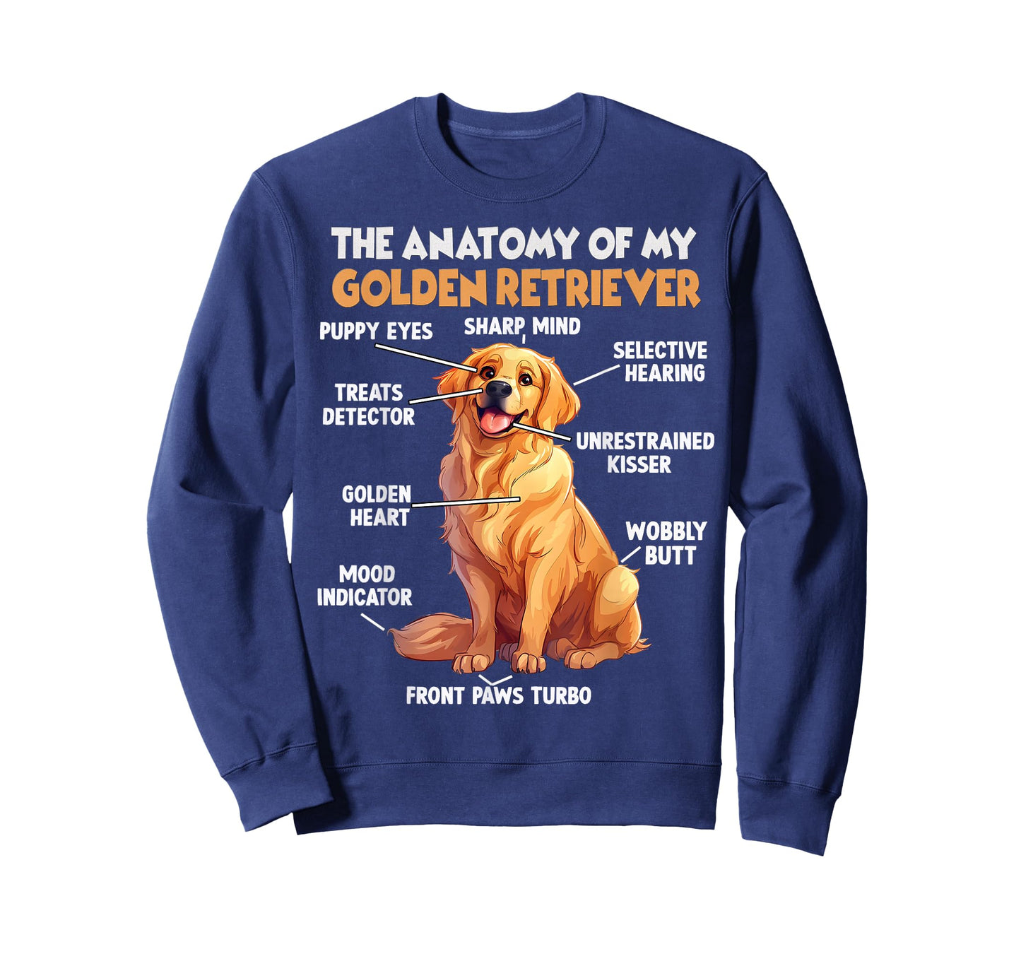 Golden Retriever Dog Owner T Golden Retriever Anatomy T-Shirt