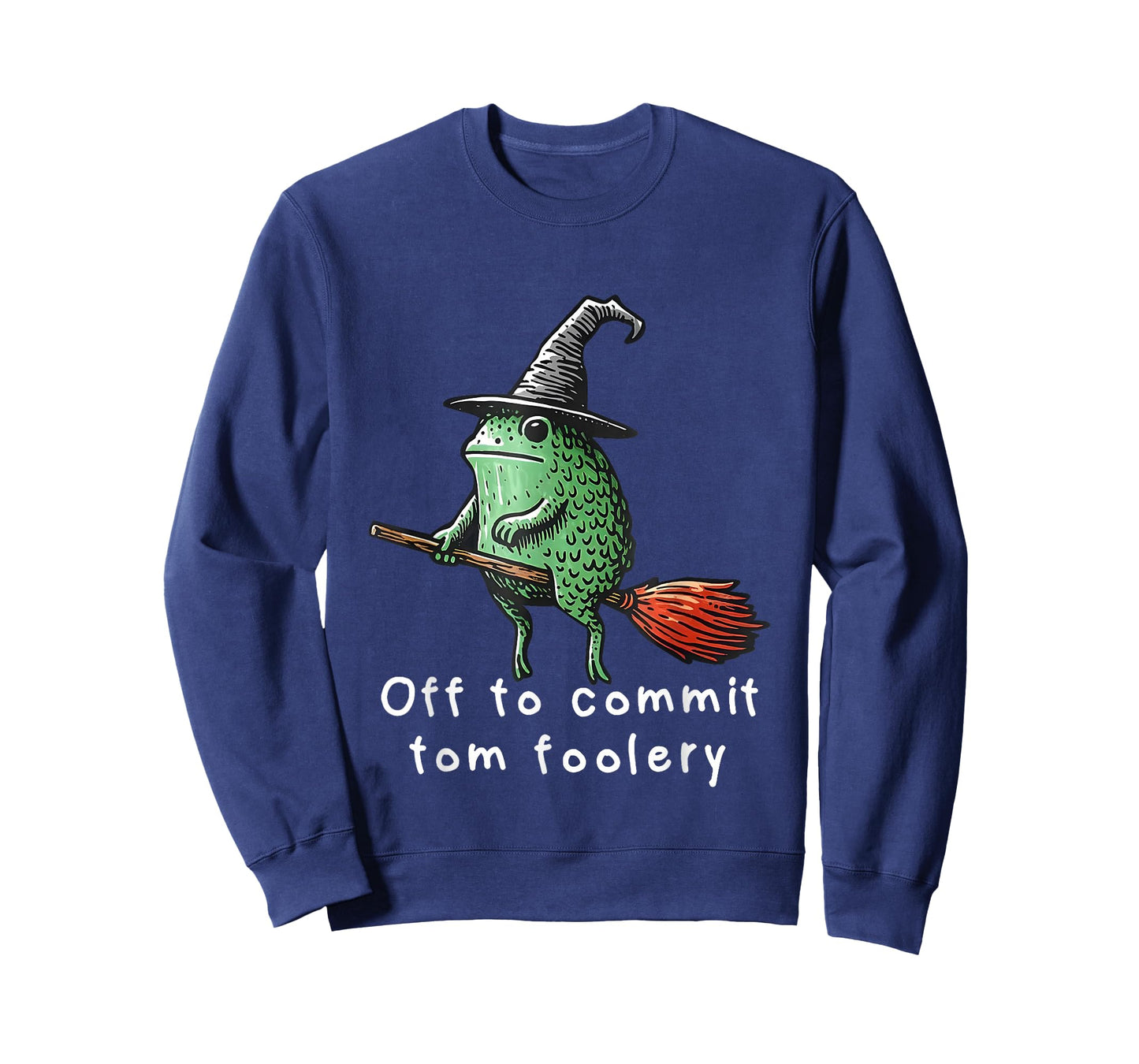 Whimsical Frog Wizard Witch Off to Commit Tomfoolery Meme T-Shirt