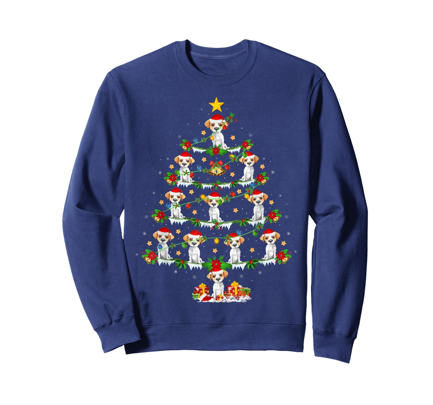 Jack Russel Dog Lover Lighting Jack Russel Christmas Tree Men Women Kids T-Shirt