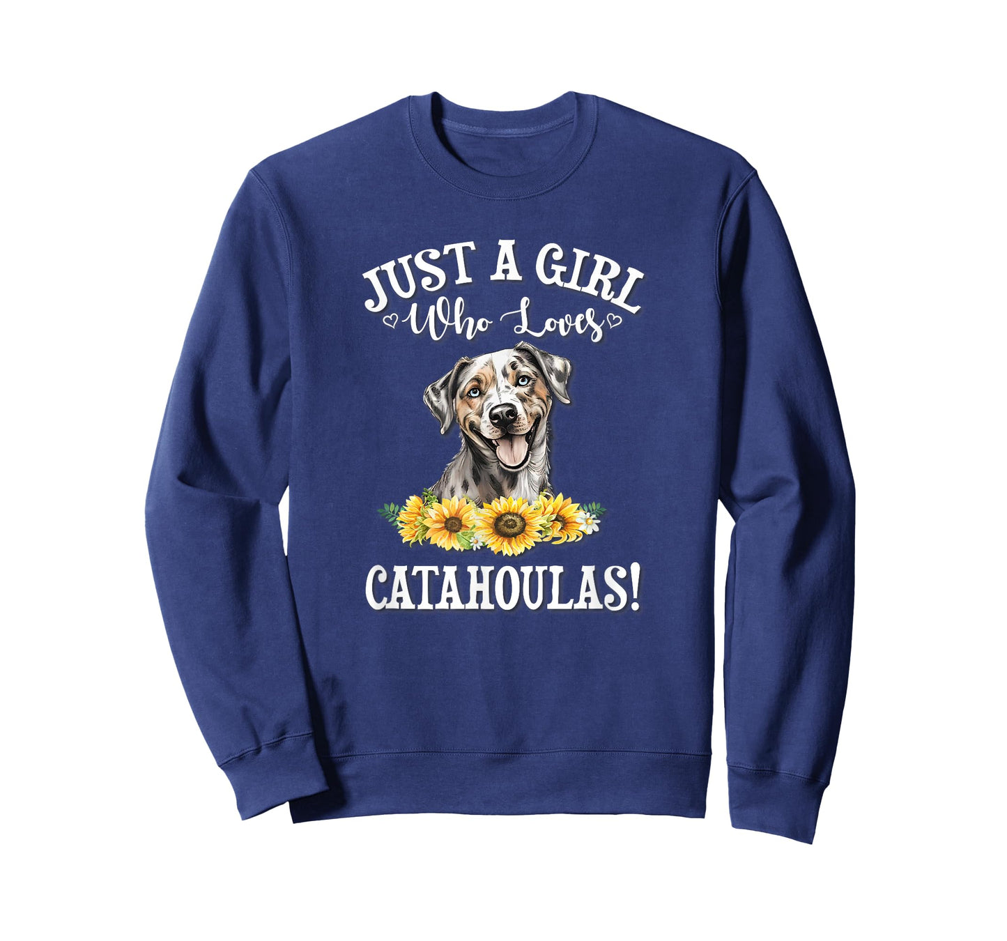 Womens Flowers Just A Girl Who Loves Catahoula Leopard Dogs T-Shirt