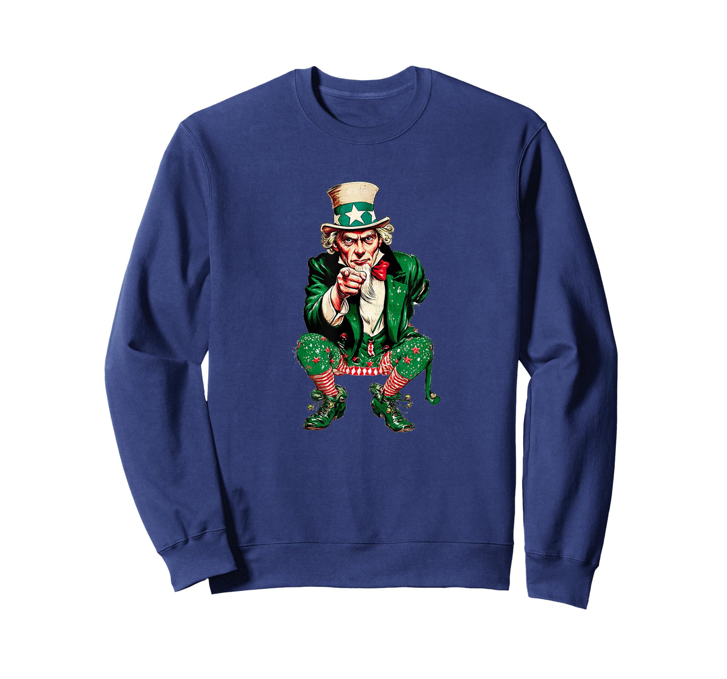 Funny Uncle in Christmas Elf Costume for Festive Sam Lovers T-Shirt