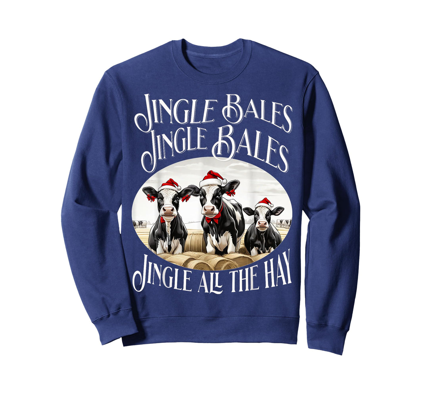 Jingle Bales Jingle Bales Jingle All the Hay Christmas Cows T-Shirt
